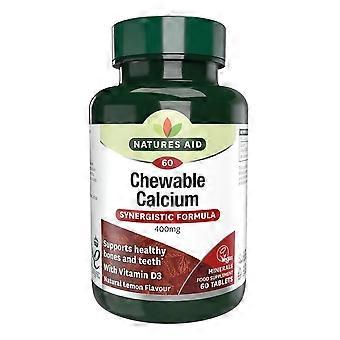 Natures Aid Calcium (do żucia) 400 mg (naturalny smak cytrynowy) 60 tabletek – opakowanie 2 szt.