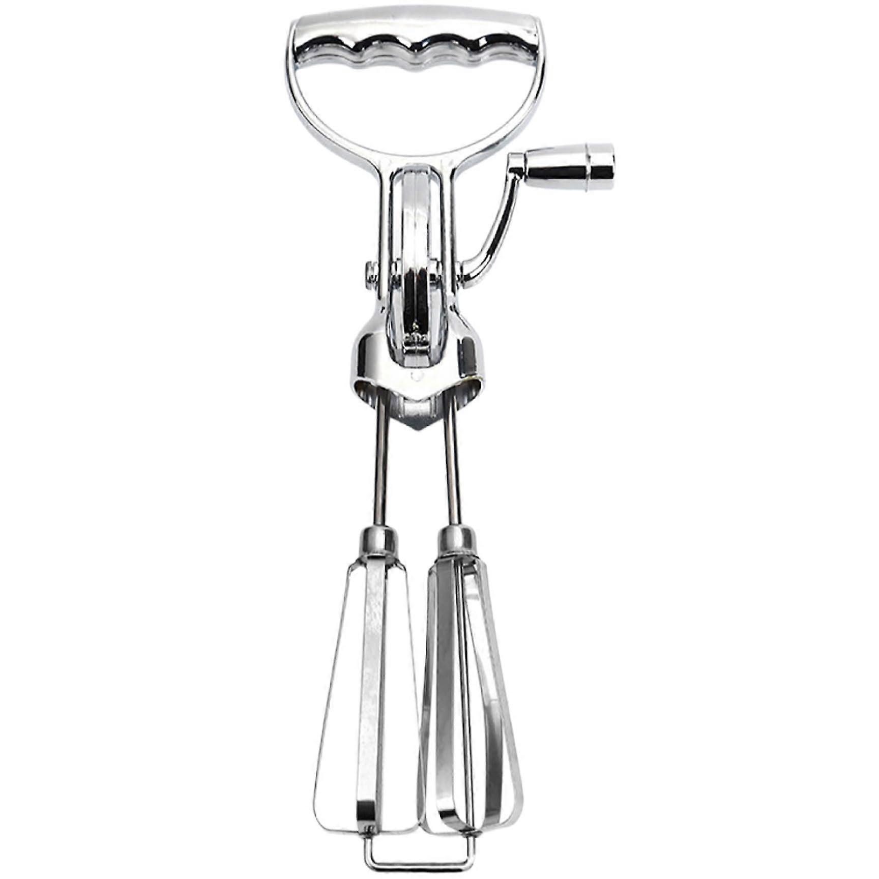 Egg Beaters 12-Inch Manual Hand Crank Rotary Egg Mixer With Double-Head Stainless Steel Beaters
