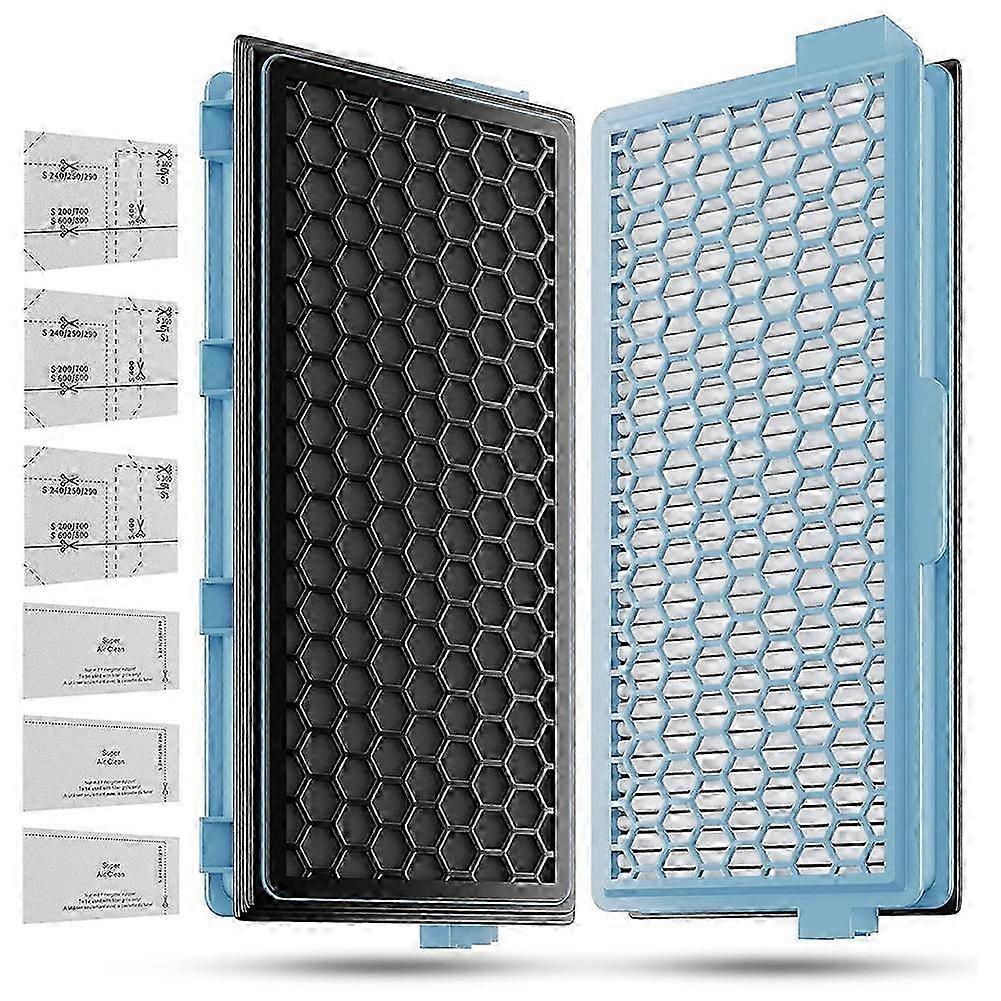 2X HEPA Filters for Miele Vacuum C1-C3, Suitable for S8340 + 3 Air Clean Filters
