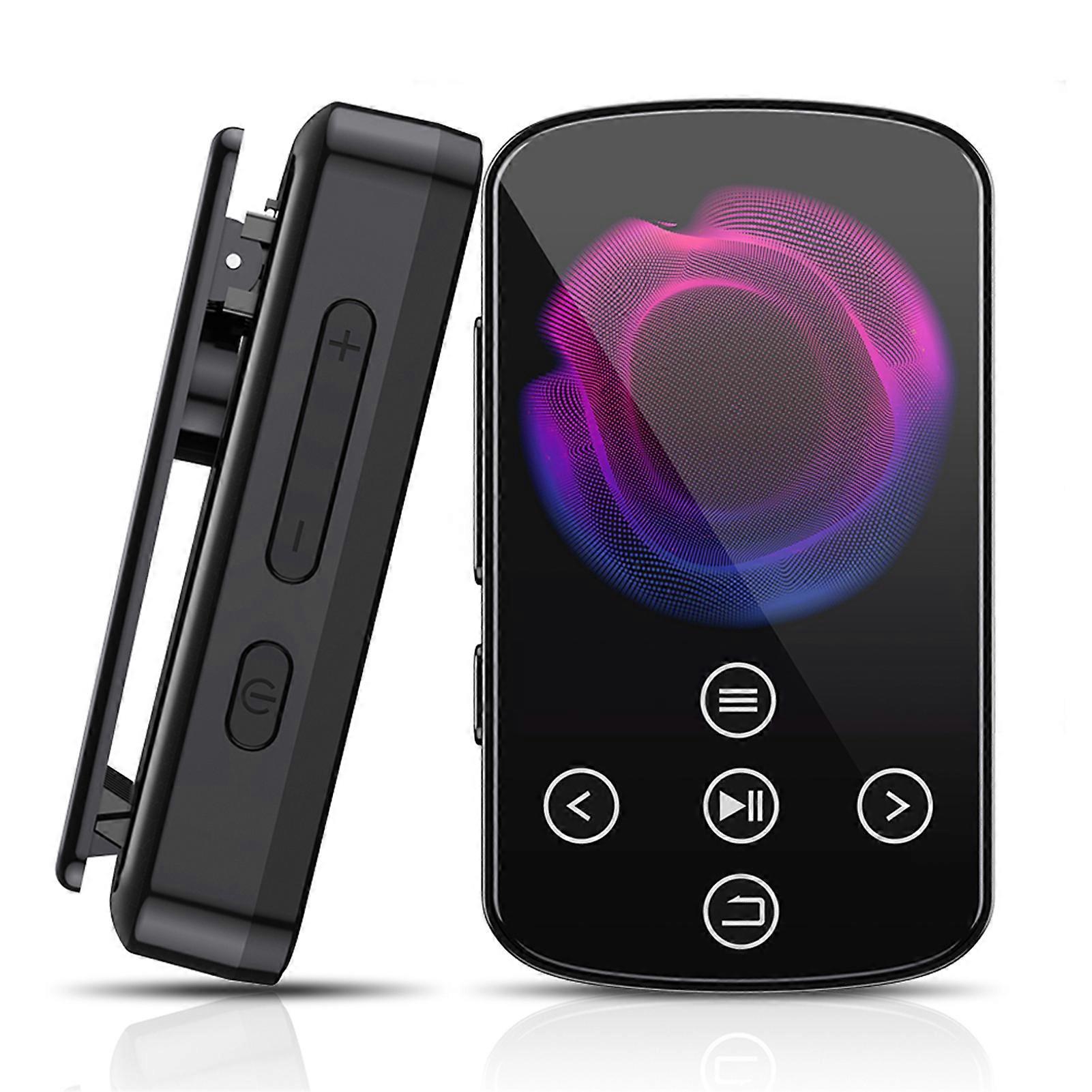 MP3-08 BT 5.4 MP3 Player 1.4" Touchscreen 8GB Black Portable