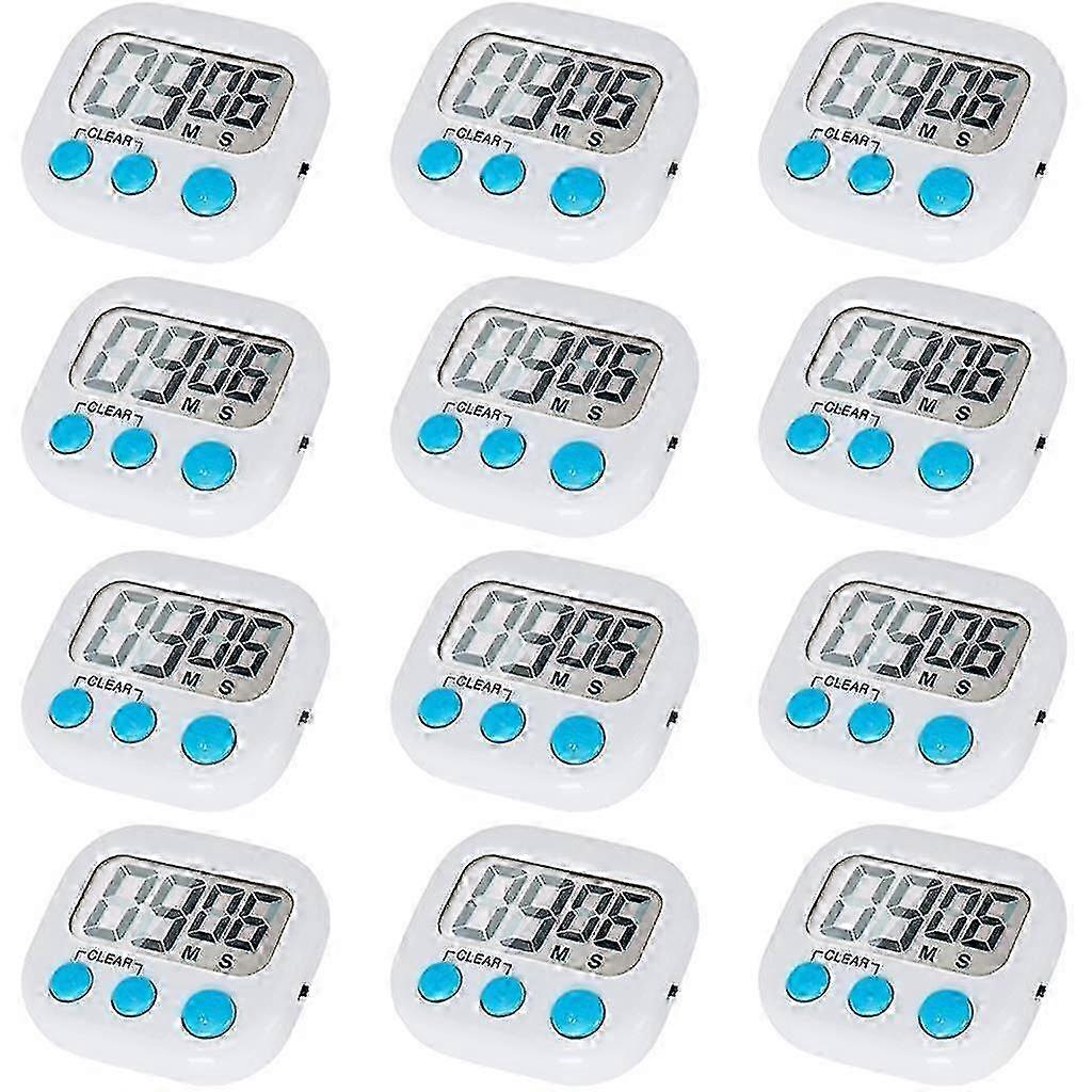 12 Pack Digital Kitchen Timer With On/off Switch, Loud Alarm