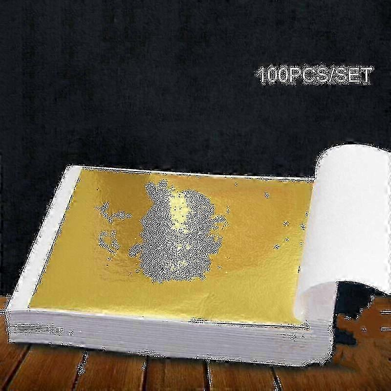 Premium Gold Foil Sheets for Art, Craft, Framing & Scrapbooking - 100 Sheets