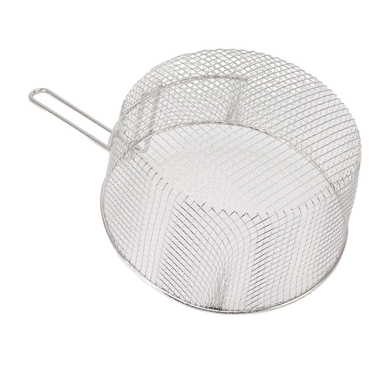 Cestello per friggere in acciaio inox 23 cm di lunghezza manico Rete resistente alla ruggine
