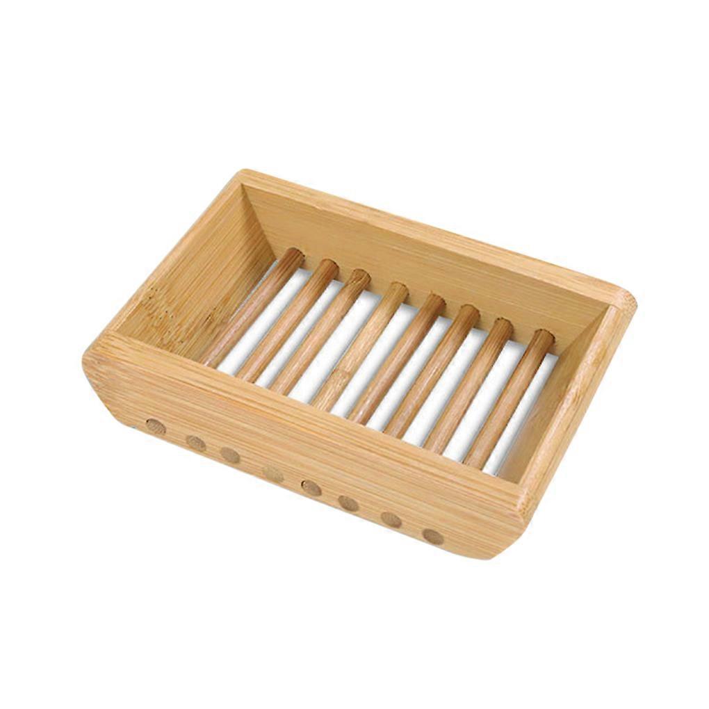 Soap Dish Container Bamboo Storage Tray Practical Draining Box Accessories