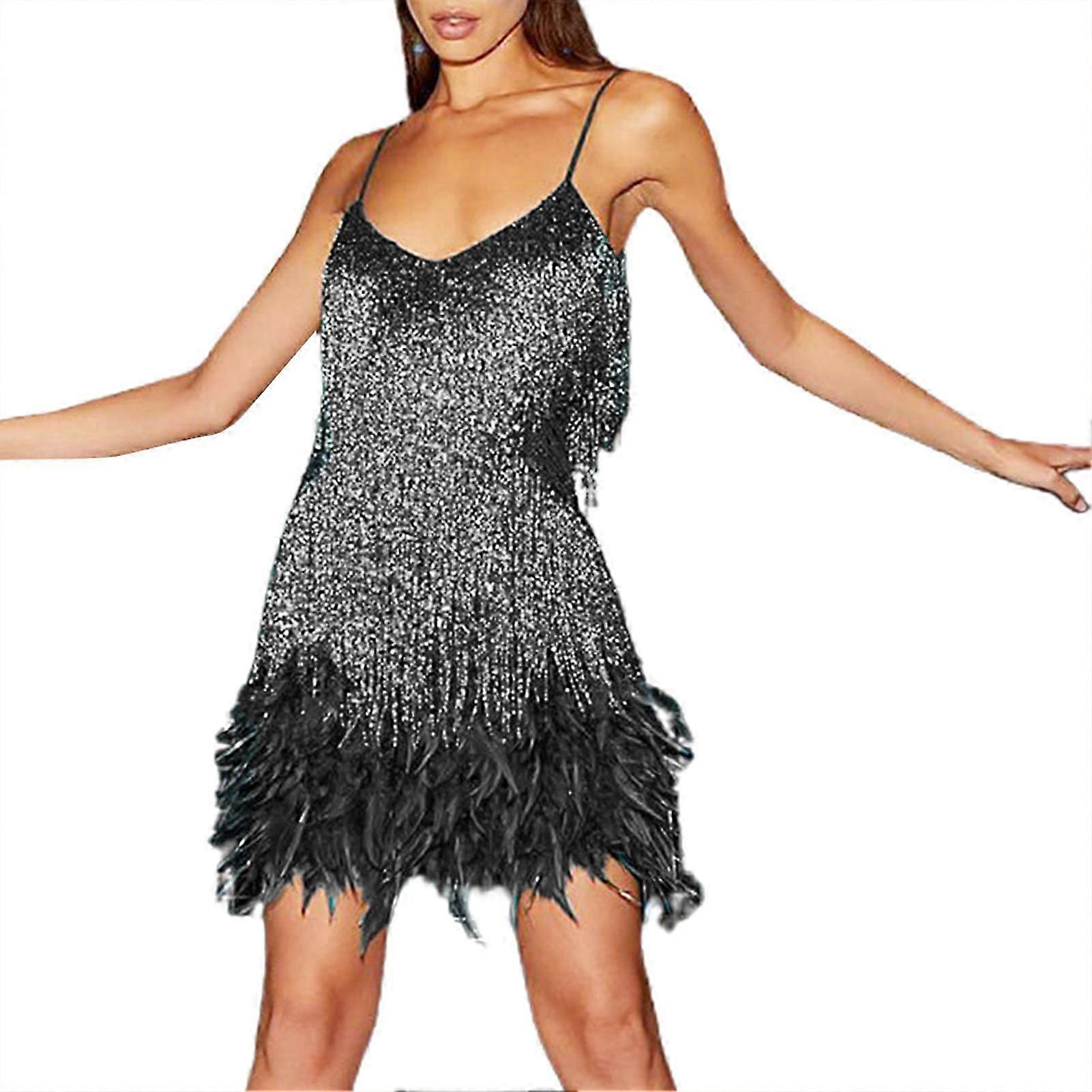 Sequins Tassel Party Dresses for Women Fashionable Unique Skin-friendly Perfect Gifts for Women Girls
