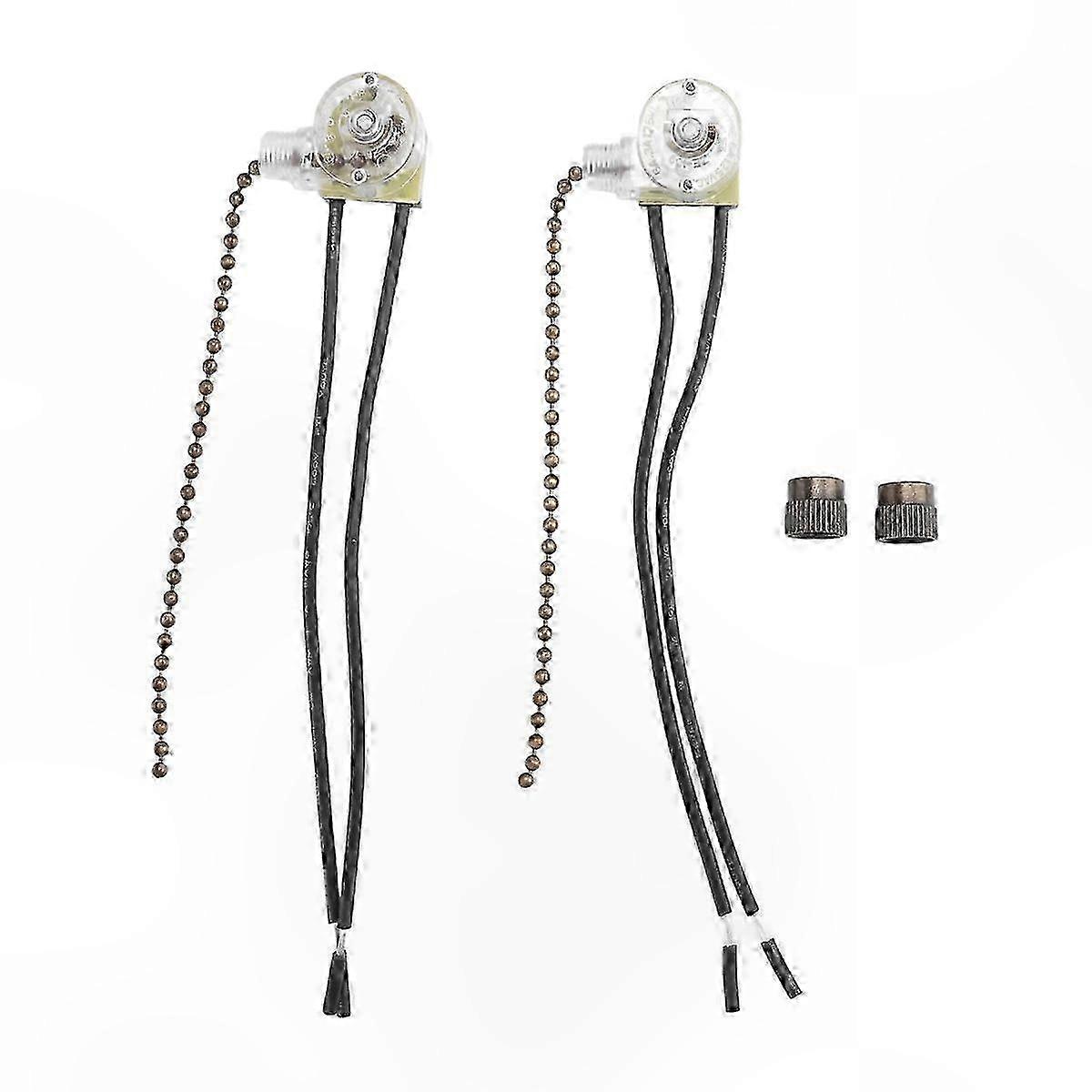 Two-Wire Ceiling Fan Light Switch with Pull Cords for Ceiling Light Fixtures