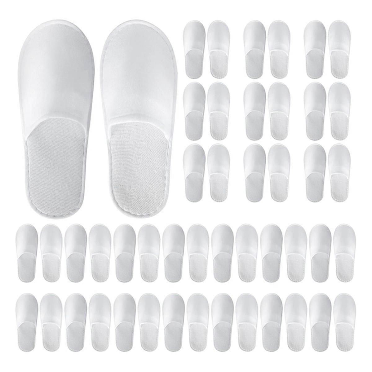 30 Pairs Disposable Slippers for Guests,Bulk Slippers for Hotel,Spa