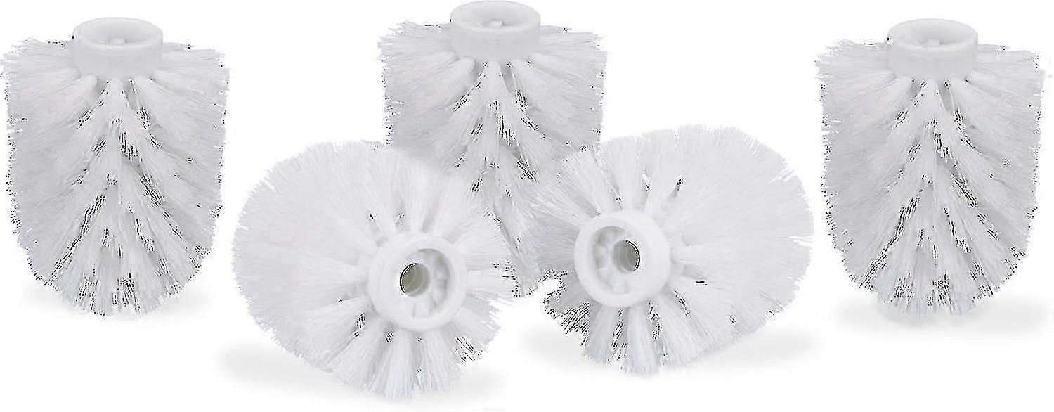 WC-Bürstenkopf-Set mit 5 Stück, Bulk-WC-Bürsten 9,5 mm Draht, Ersatz-Bürstenkopf Durchmesser 7 x 9 cm, weiß
