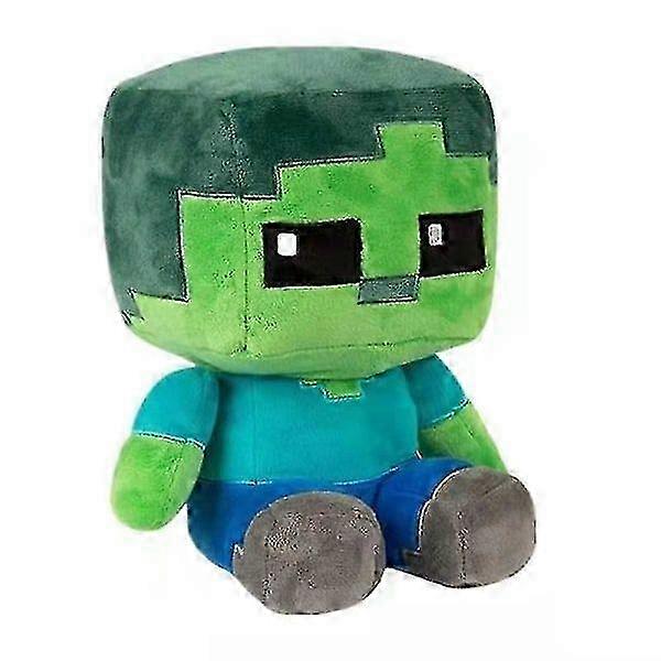 2025 Minecraft New Green Zombie Steve Game Surrounding Plush Toys Dolls 26cm