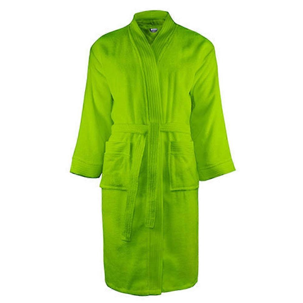 The One Towelling Unisex Adult Classic Robe Lime Green S-M