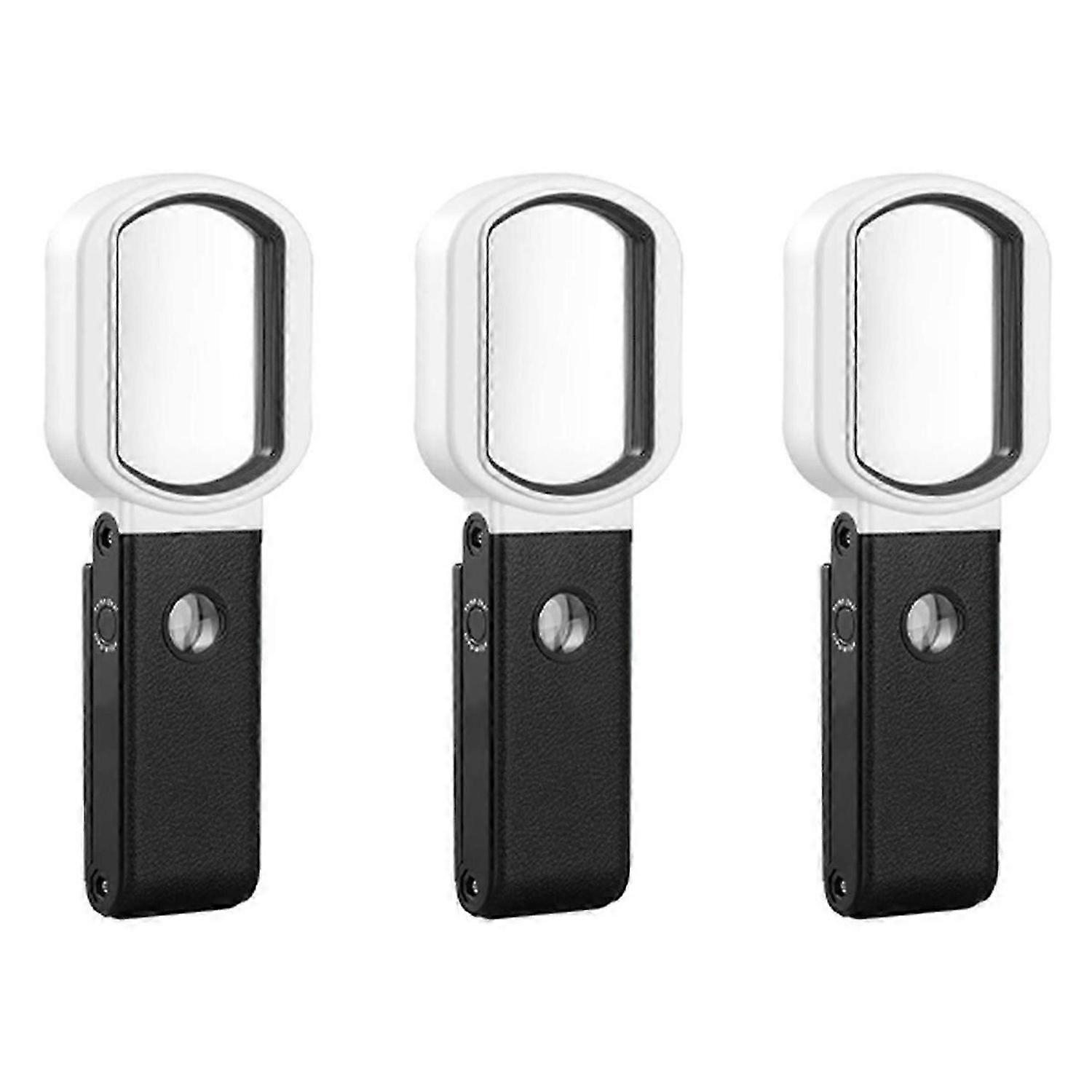 with Light, 25X 10X Handheld and Standing Magnifier for Reading