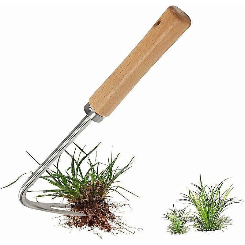 Manual Weeder, Stainless Steel Manual Root Weeding Tool Weed Puller Garden Hand