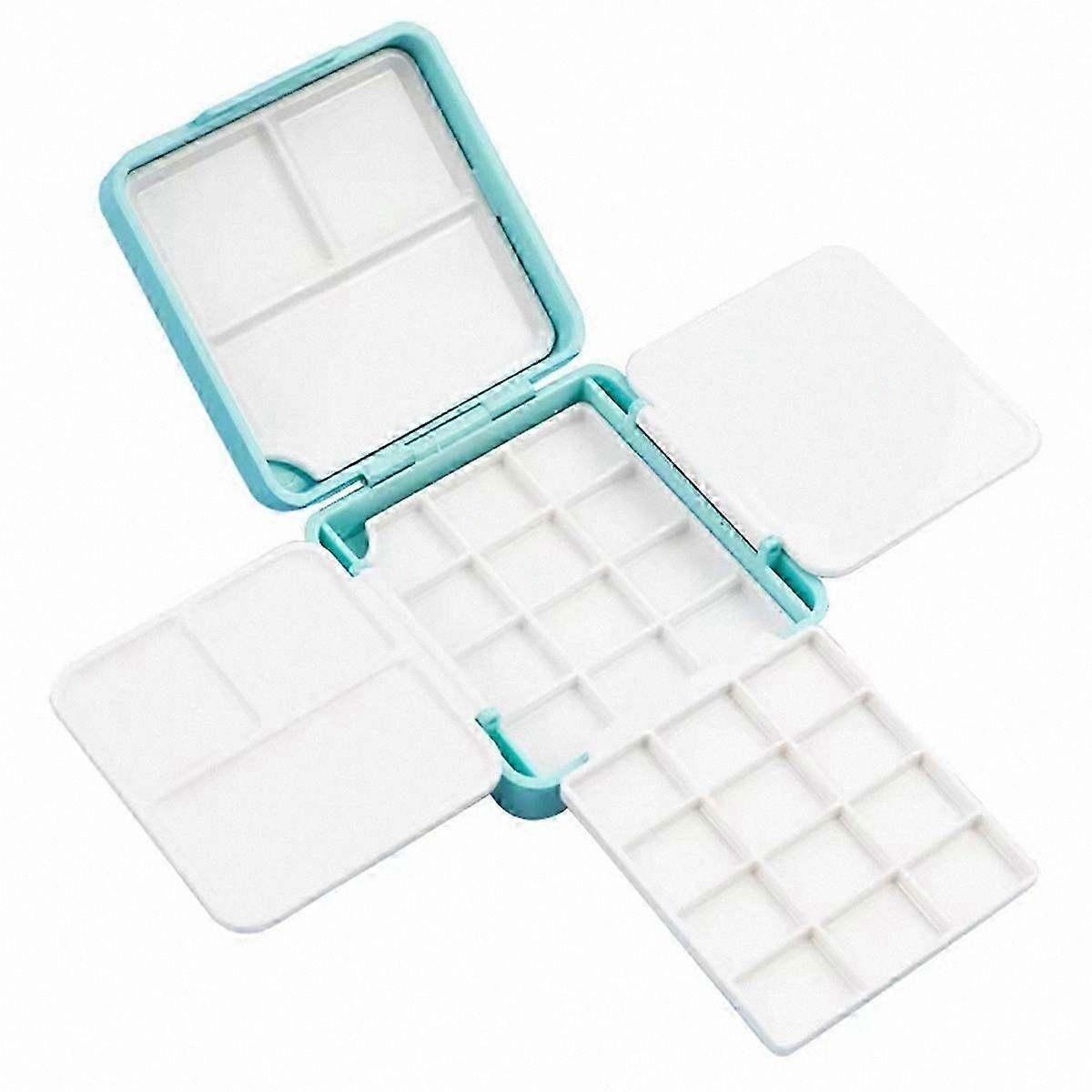 Compact Travel Art Set, 24-Color Palette, Portable Storage Box for Watercolor Painting