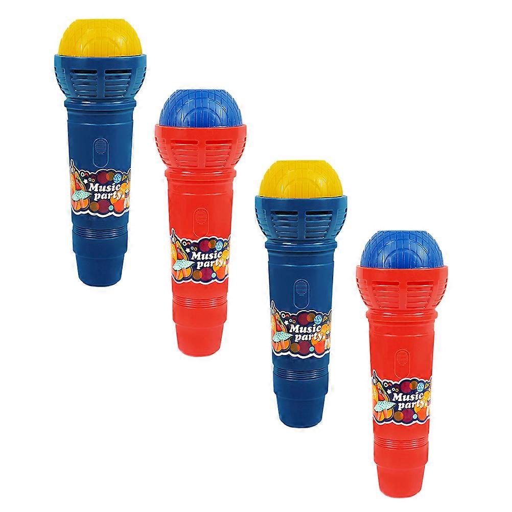 Simulated Microphone Echo Microphone Toy for Kids 4Pcs Party Props