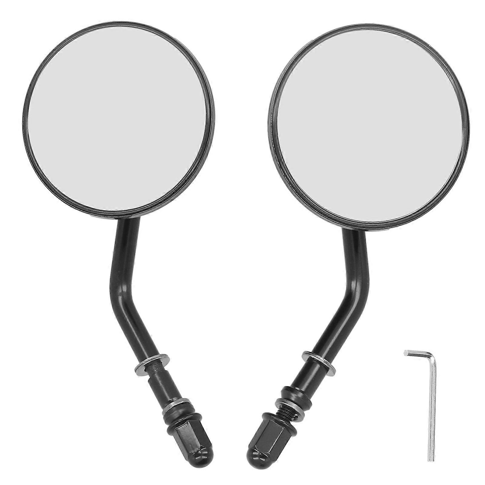 Pair Motorcycle Rearview Mirror Round Retro 8mm Screw Universal Replacement for Rocker C 20082009