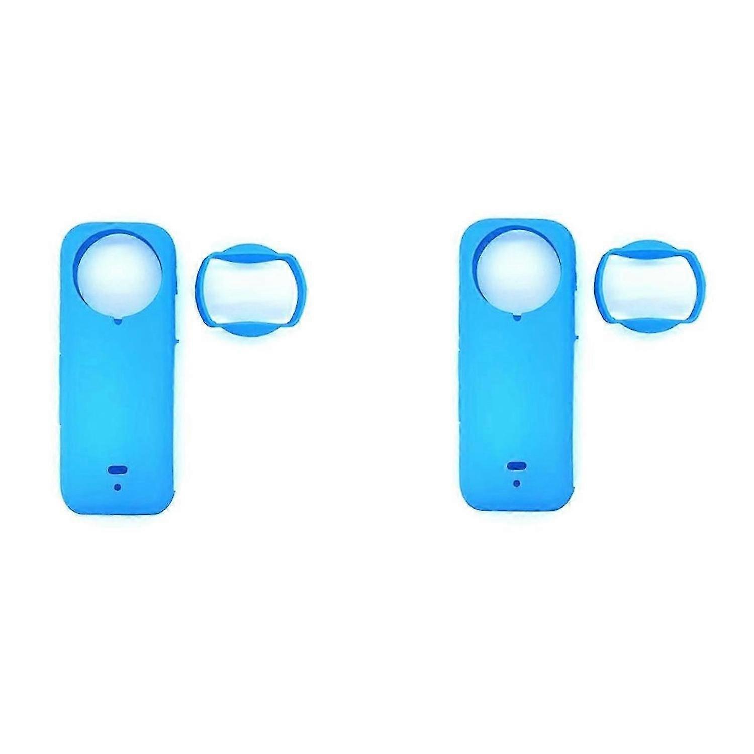 Sports Camera with Lens Silicone Case For insta360 X4 Blue