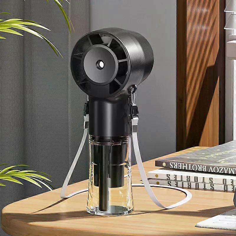 Handheld spray fan humidification and hydration hanging neck spray fan USB multi-function handheld high-speed fan