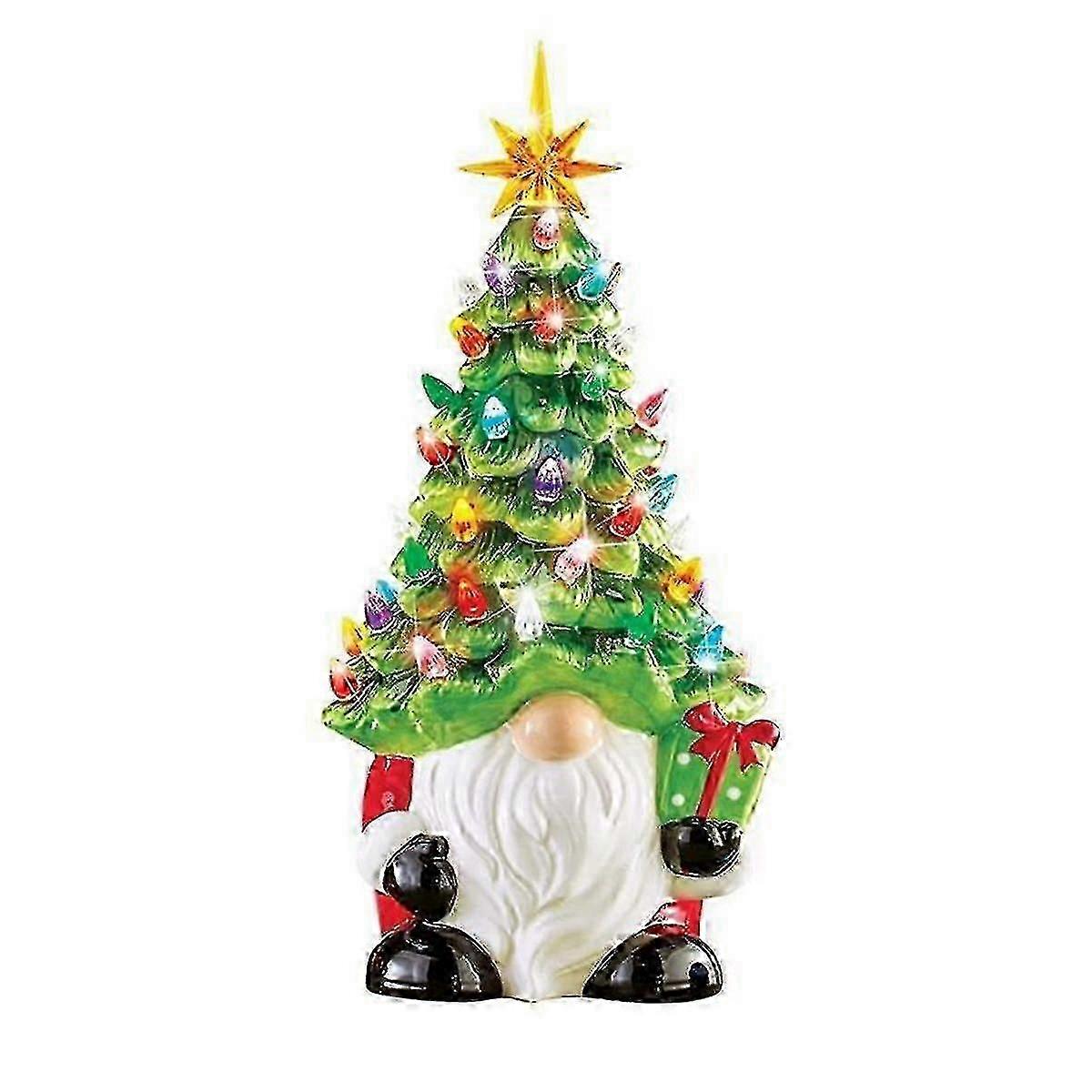 Lighted Up Gnomes Christmas Tree Decorations with Multicolored Lights