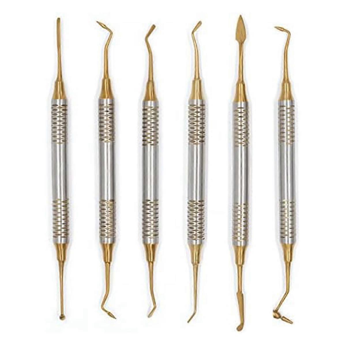 6 Pcs Dental Composite Resin Filled , Gold