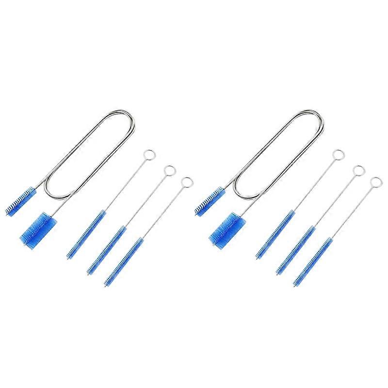 2Set Drain Brush Cleaner Kit-5Ft Long Elastic Double Head Nylon Brush