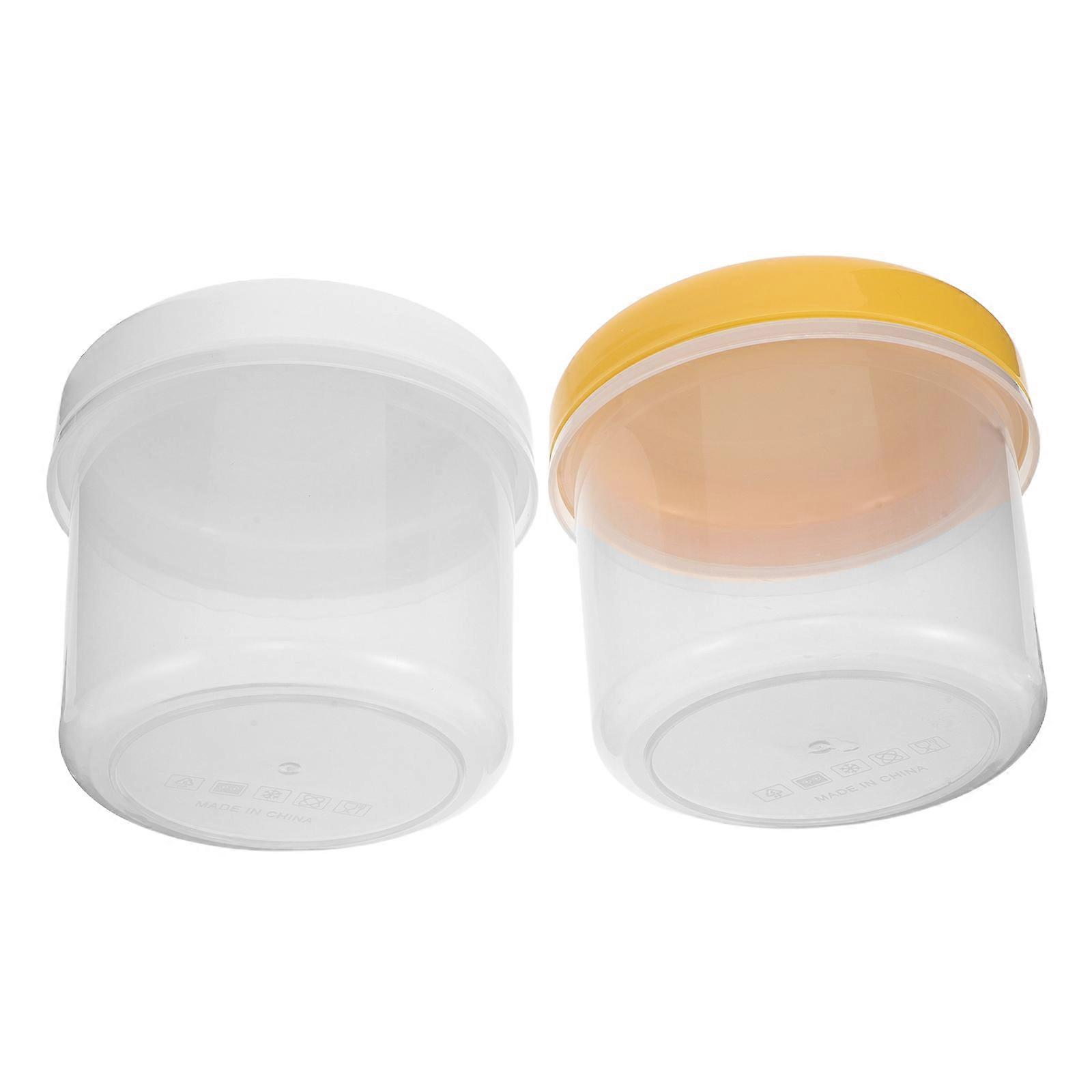 Salad Dressing Containers Condiment Containers for Food Storage 4Pcs Transparent