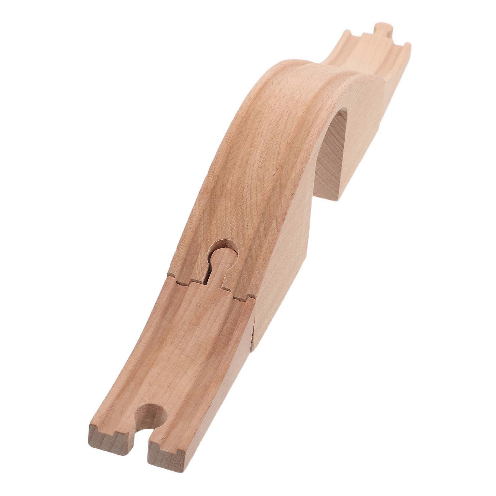 Wooden Train Track Pieces For Railway Toys Indoor Play Compatible With Railroad Set 34.60X6.90X4.00CM 1Pack
