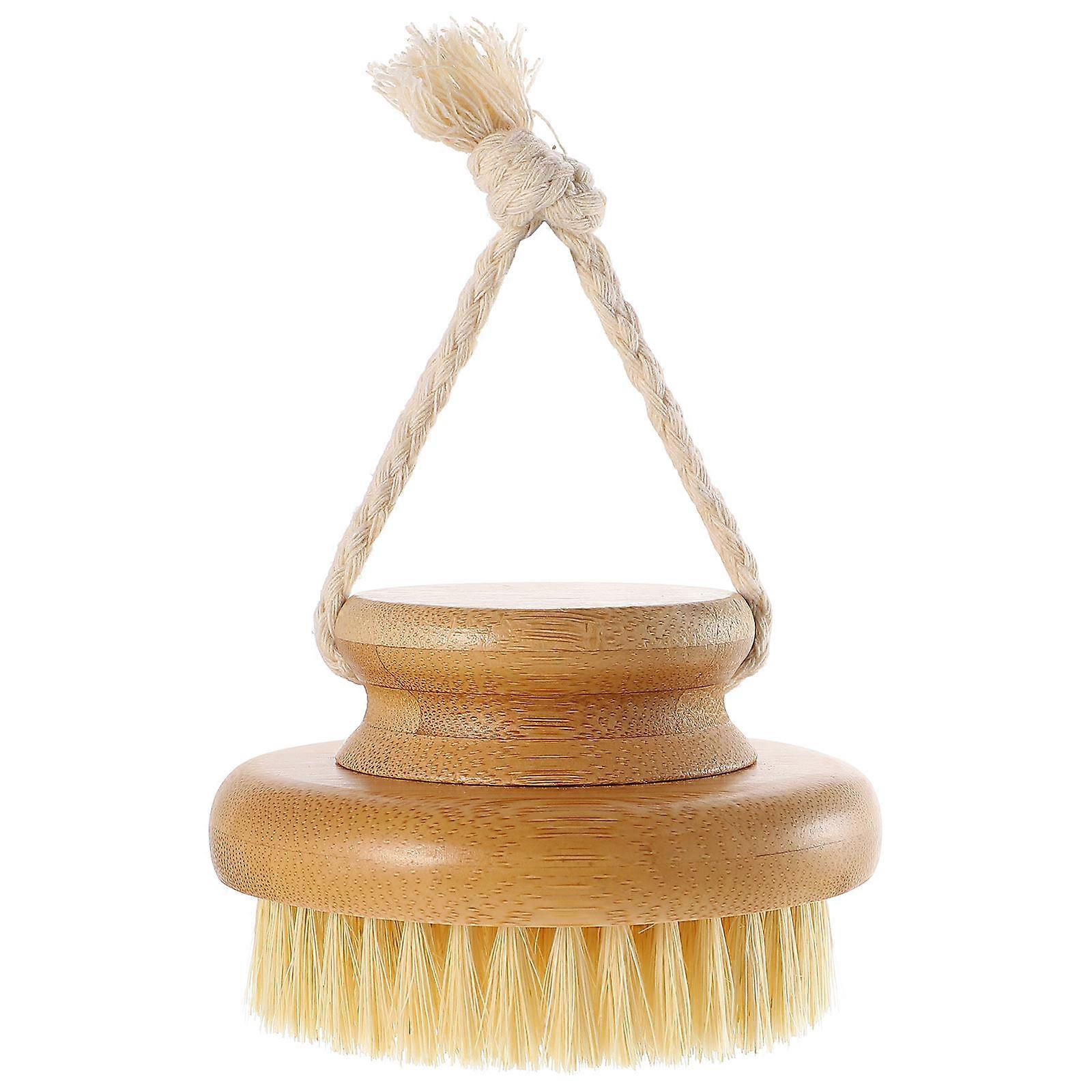 Multi Color Bamboo Bath Brush for Back Scrubber 2Pcs Bathroom Tool