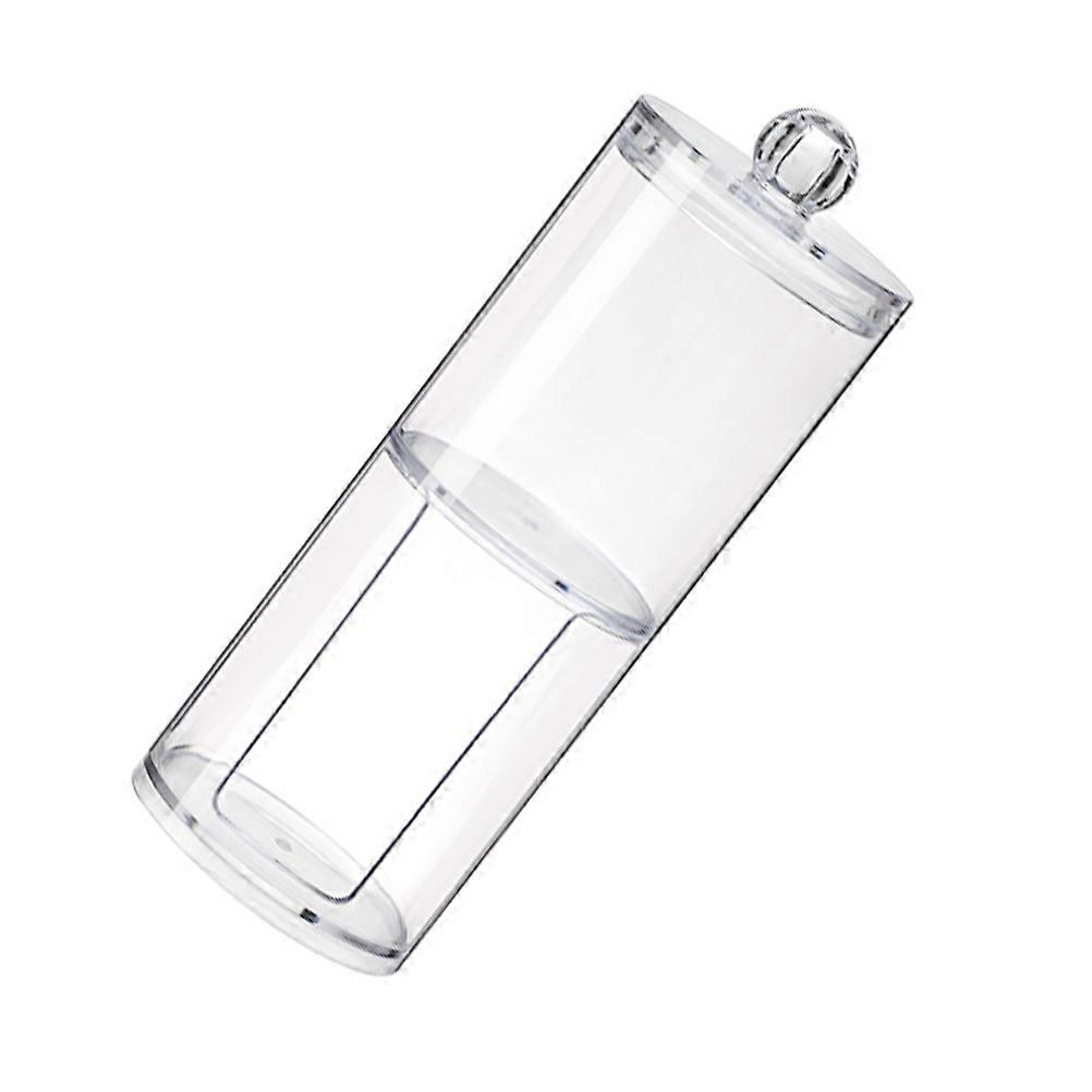 Storage Box Double Layer for Storage Use 1Pcs Cotton Swab Container Clear