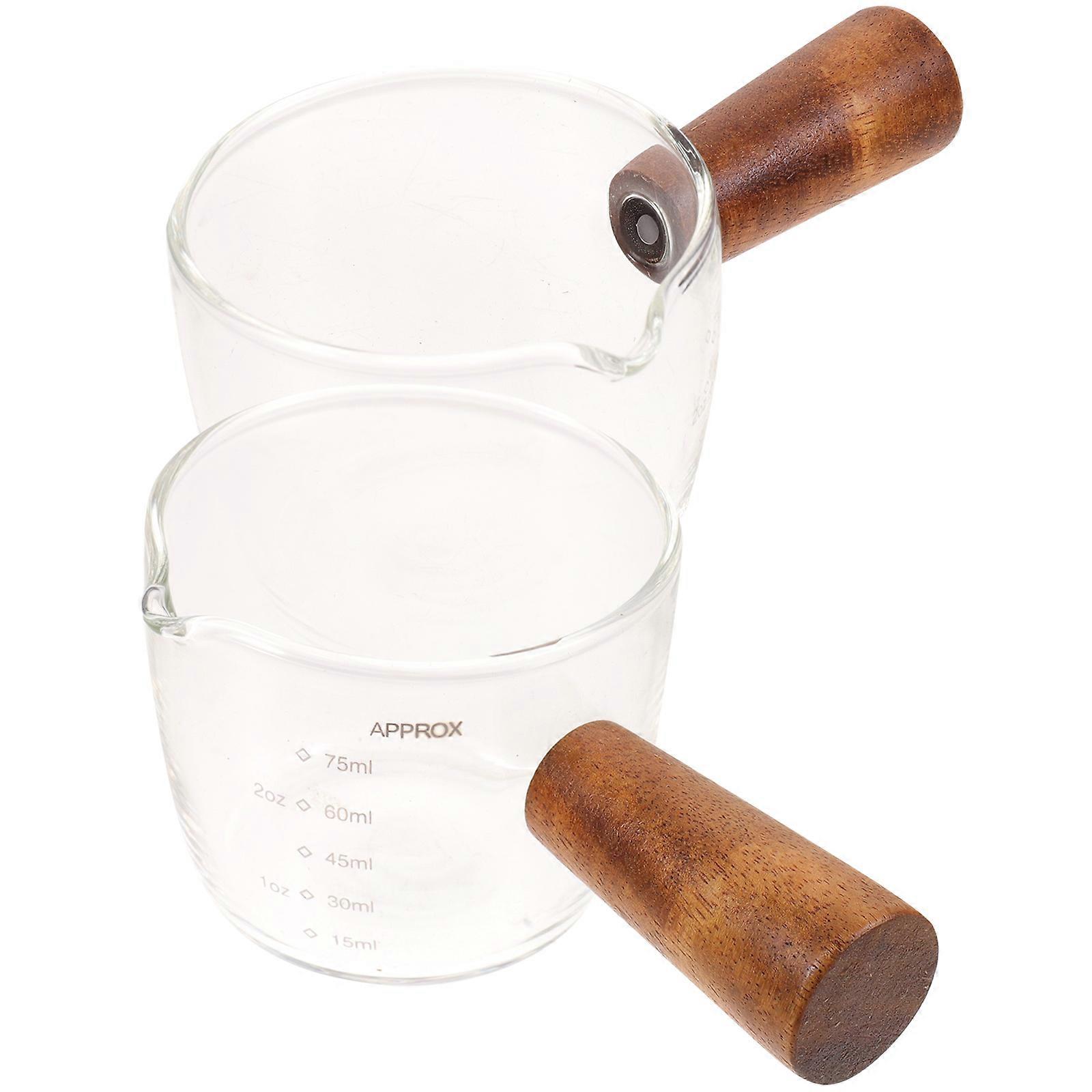Multi-Use Glass Milk Cup For Coffee And Dessert Preparation Simple Design With Elegant Style 4 Pcs