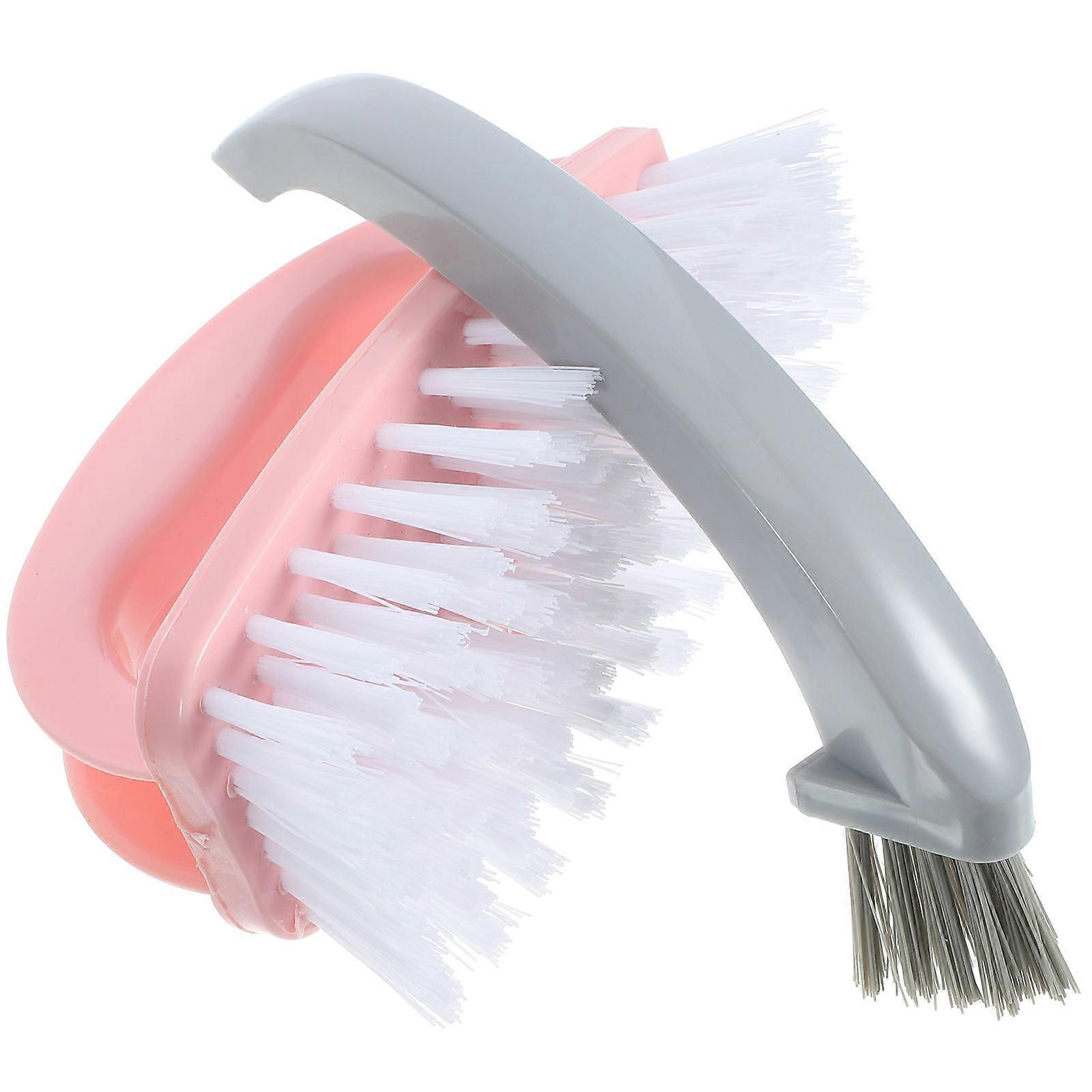 Household Cleaning 5Pcs Scrubbing Brush Tool For Shoes And Laundry Use With Soft Bristles In Durable Plastic Material