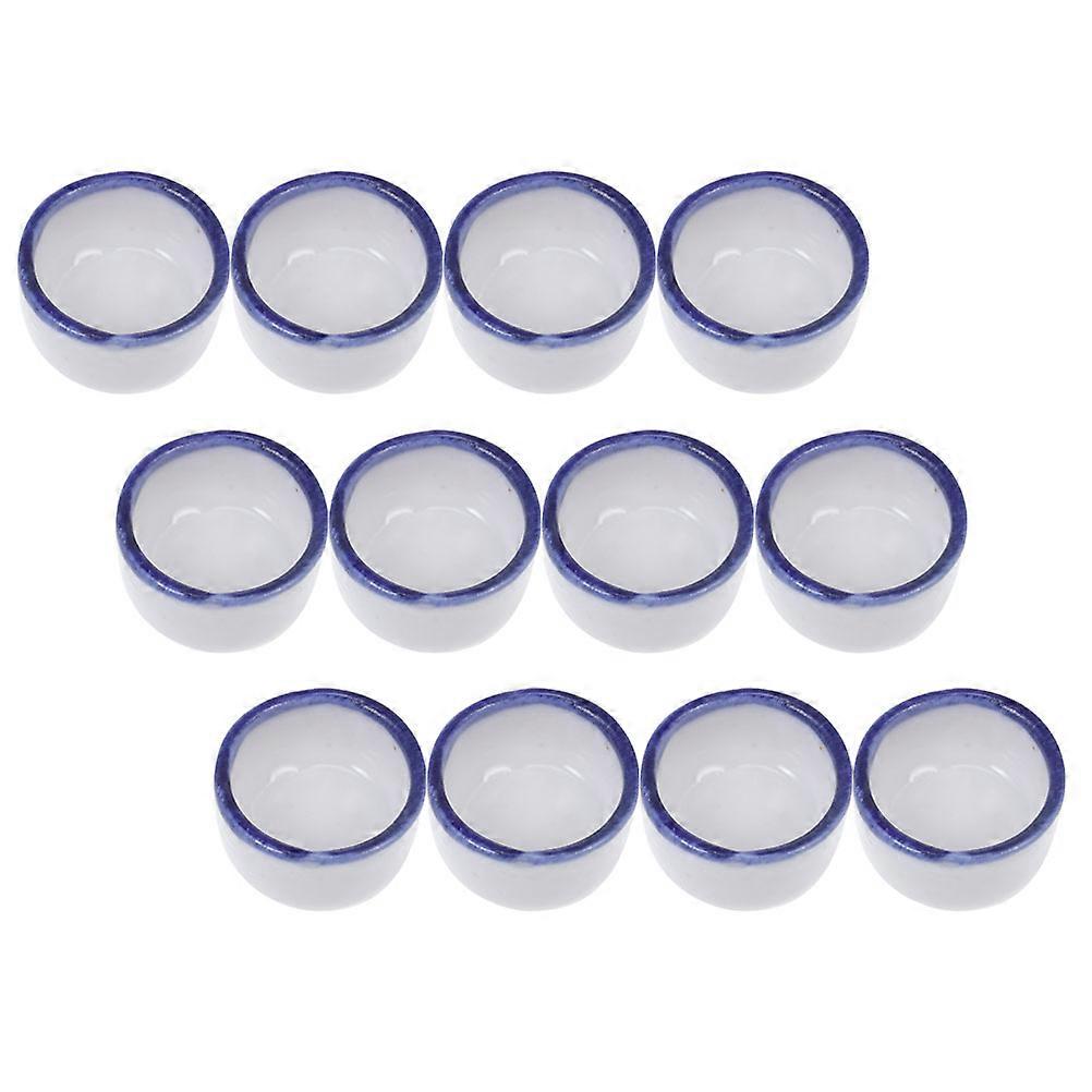 Mini Ceramic Bowl 12Pcs Water Sink Suitable For Baby Scorpion Ideal For Terrarium Setup
