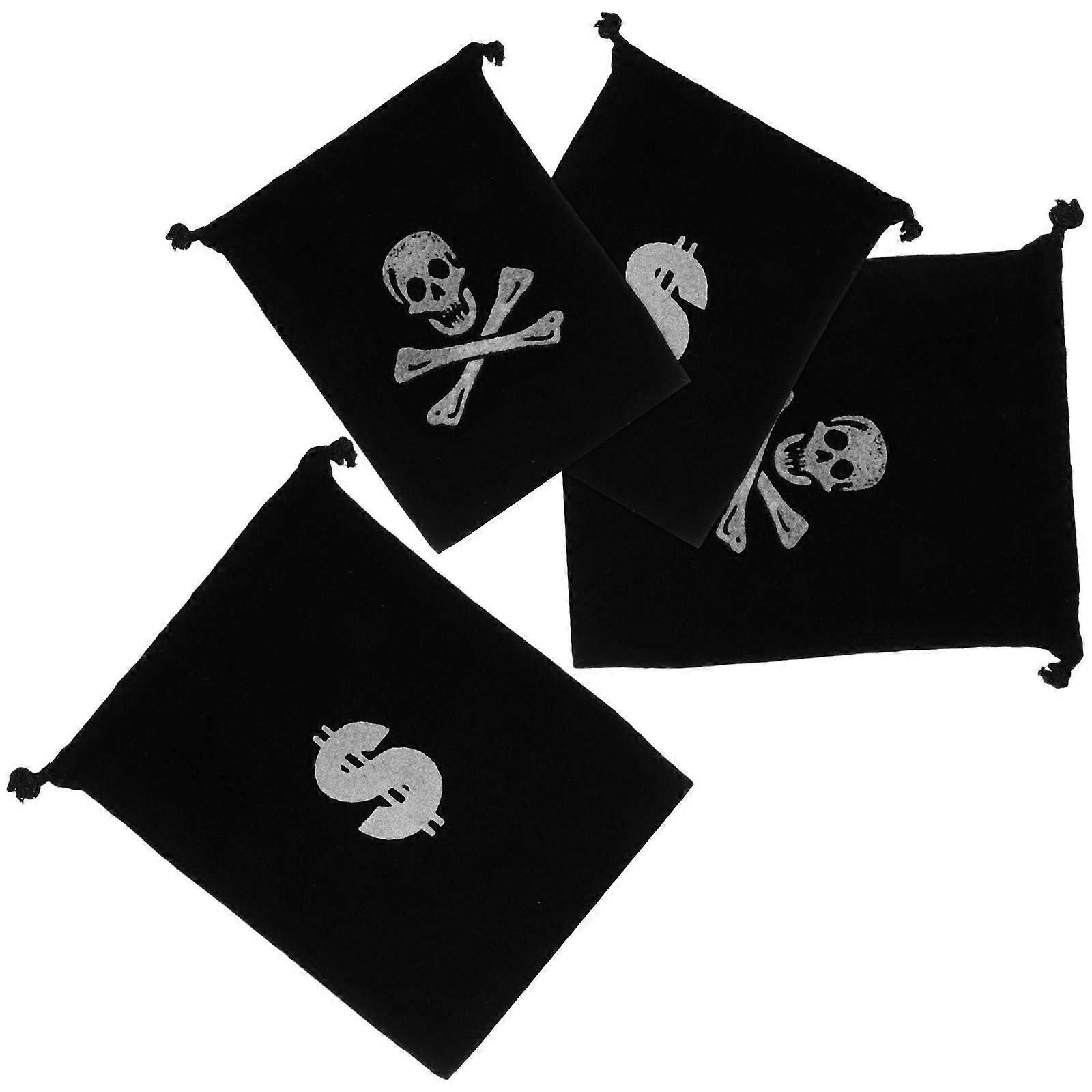 Halloween Pirate Treasure Bag Drawstring Pouch for Storage Use 20Pcs