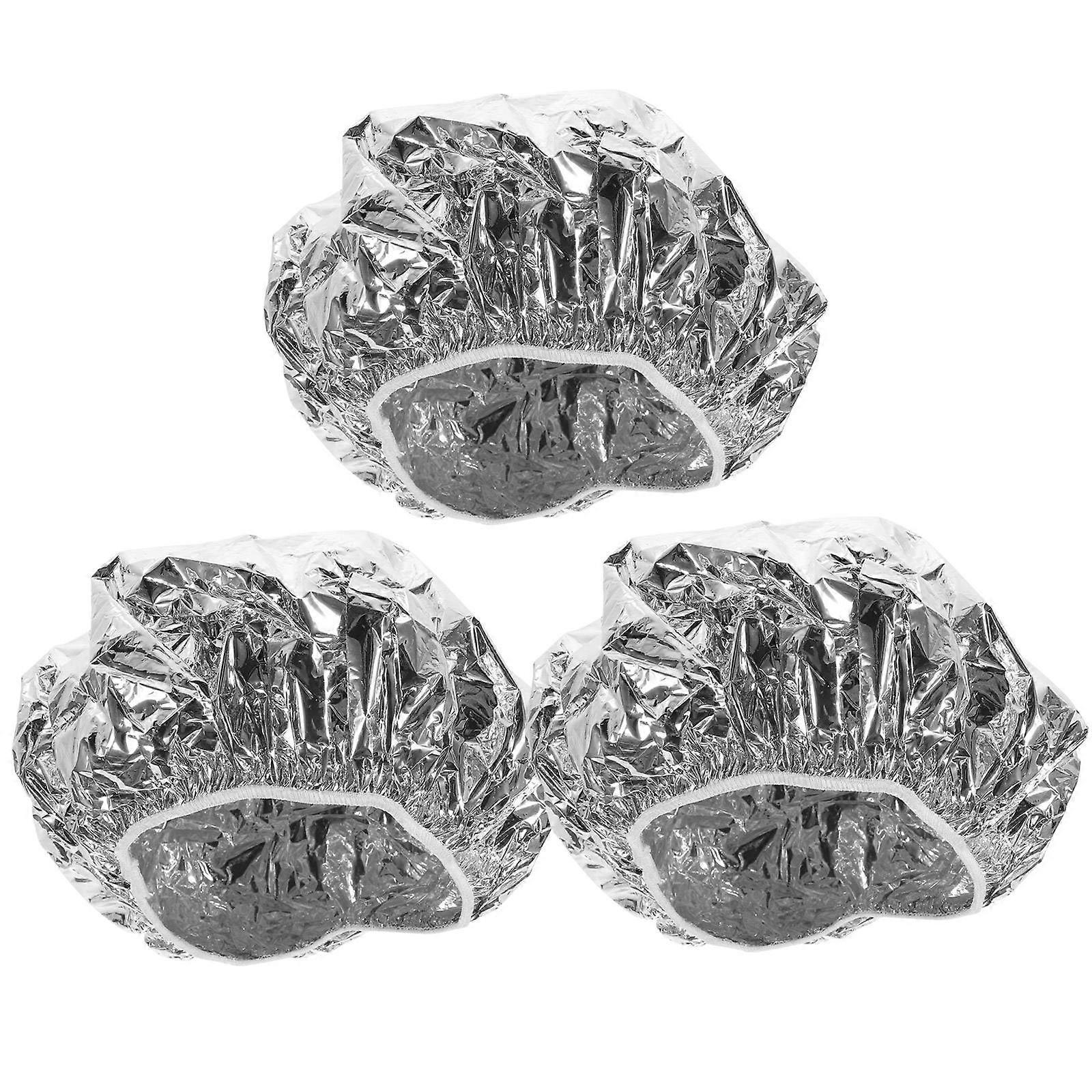 Elastic Tin Foil Caps Hair Dye Caps for Hair Use 12Pcs Assorted Color