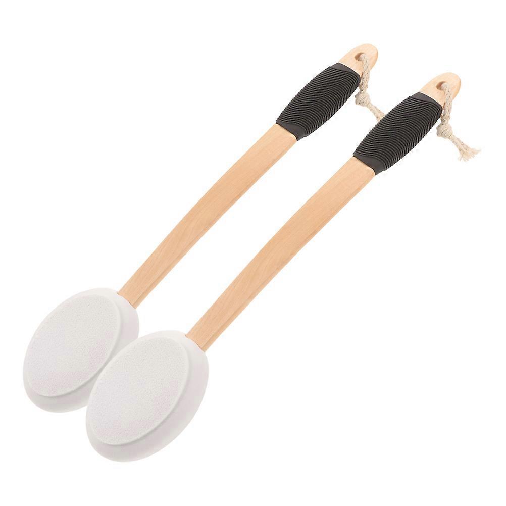Exfoliating Body Brush 2Pcs Suitable For Men And Women With Long Handle Design Ideal For Bathing And Skin Care Multi Color