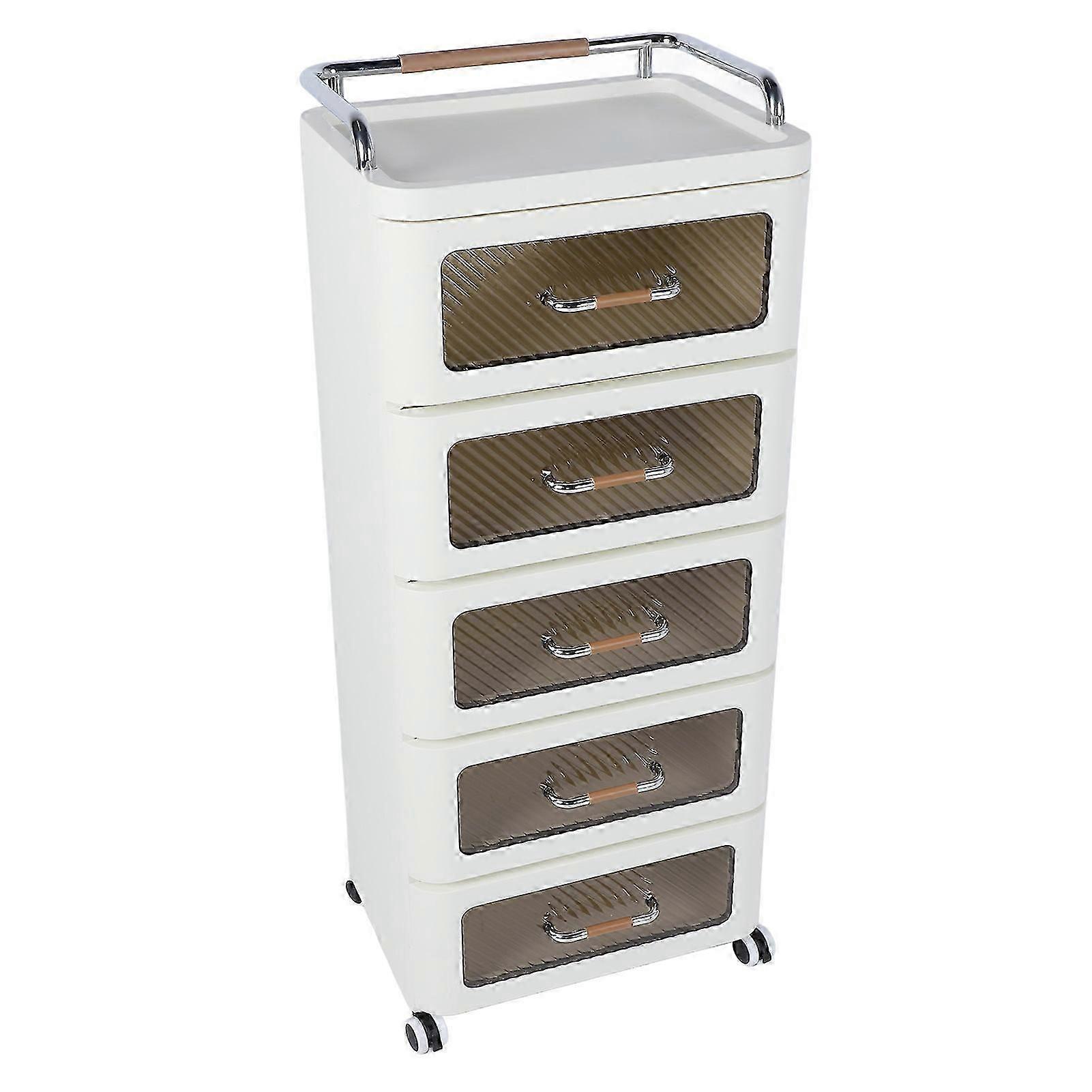 Rolling Storage Cabinet Bins 5 Layers Large Capacity Cart with Wheels