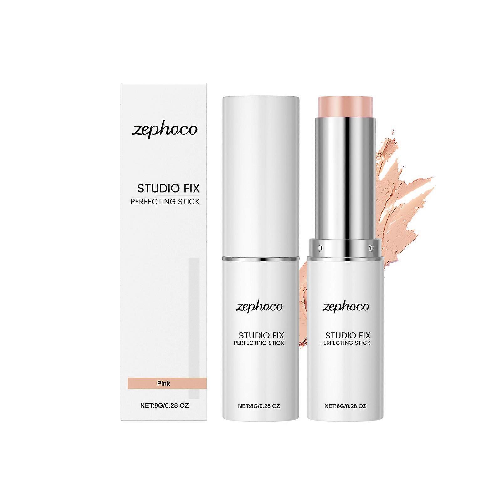 Skin-toned pink 8g moisturizing concealer foundation stick, available in multiple shades. Hydrating, lightweight, and long-lasting, this