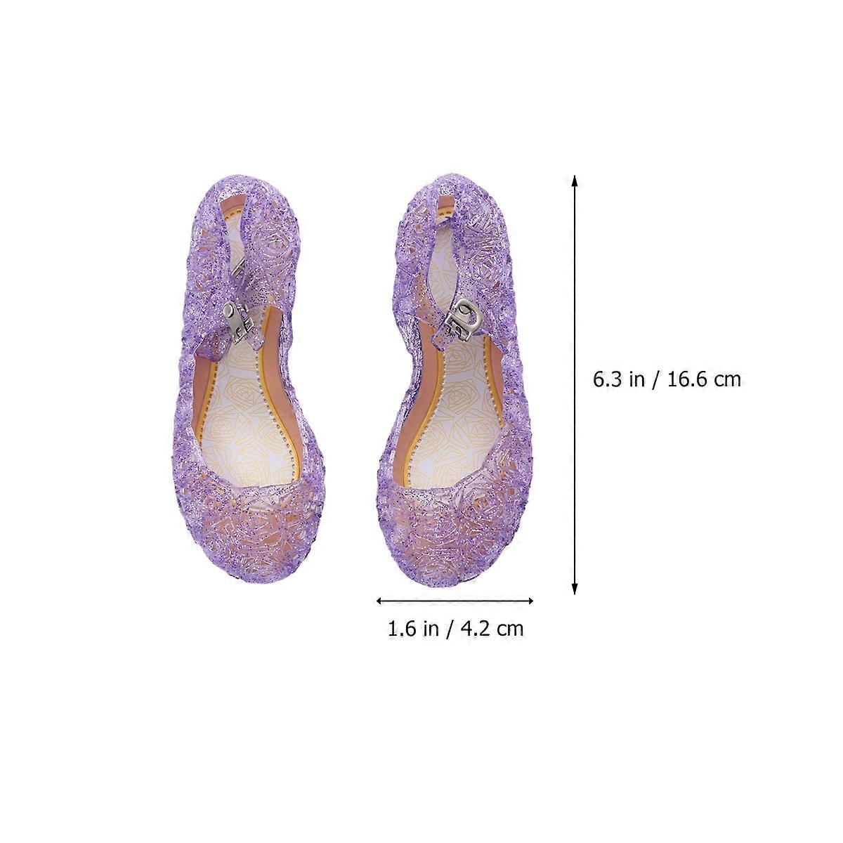 Pienten tyttöjen sandaalit violetit PVC-materiaalista, kestävät ja mukavat festivaaleille, 1 pari