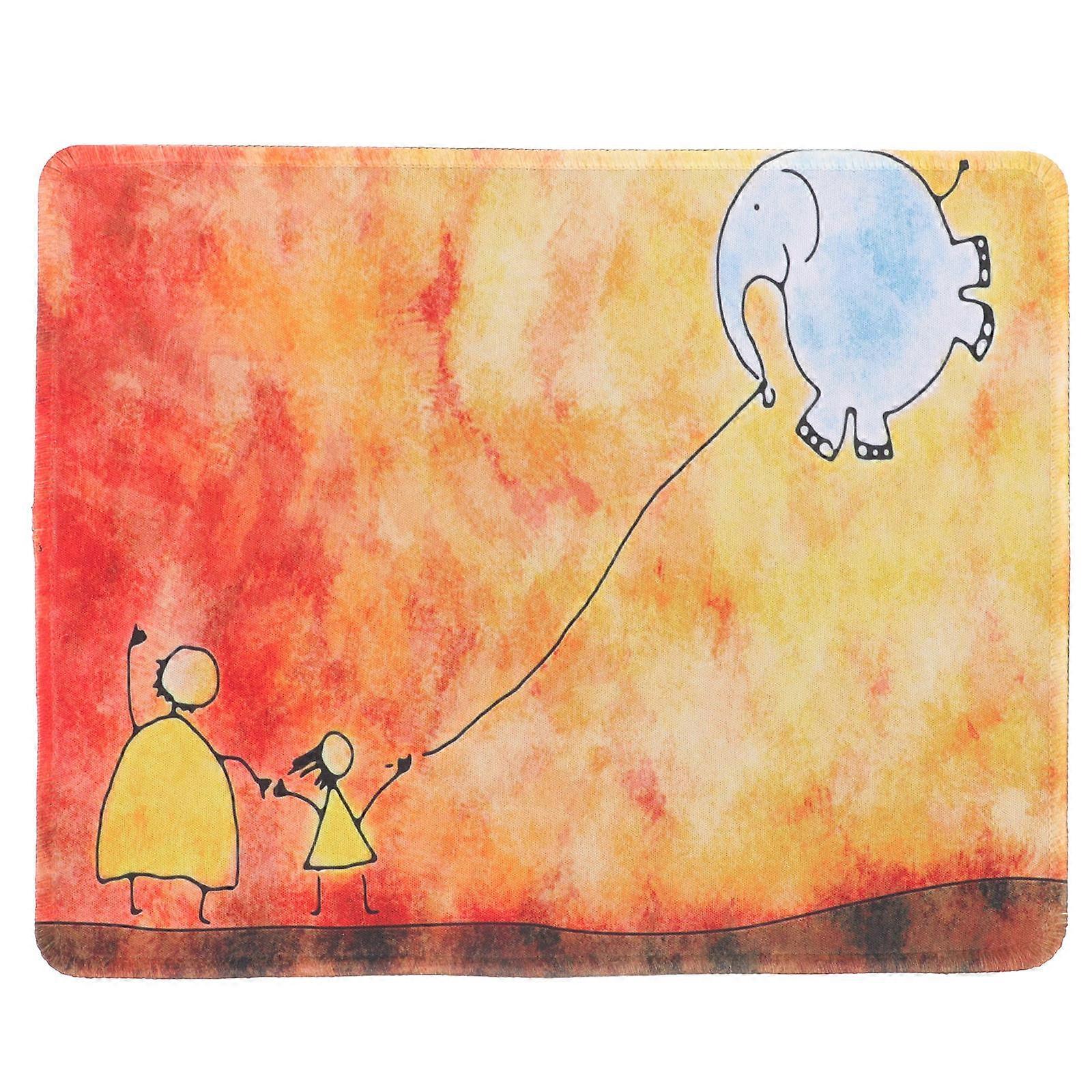 Anti-skid Mouse Pad Cartoon Pattern Rectangle Rubber Material Precise Mouse Movement 26.00X21.00X0.50cm 1Set