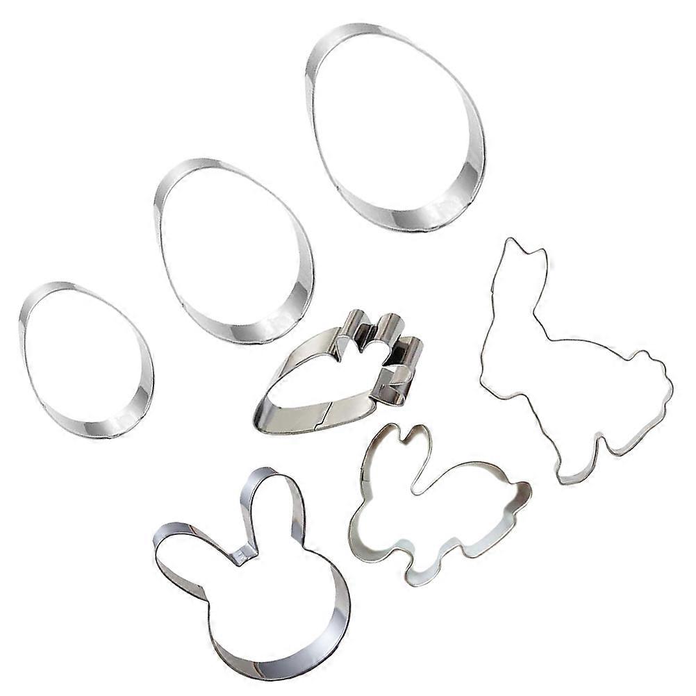 Baking Tools Cookie Moulds Stainless Steel DIY Design Home Baking Egg Shape 7pcs