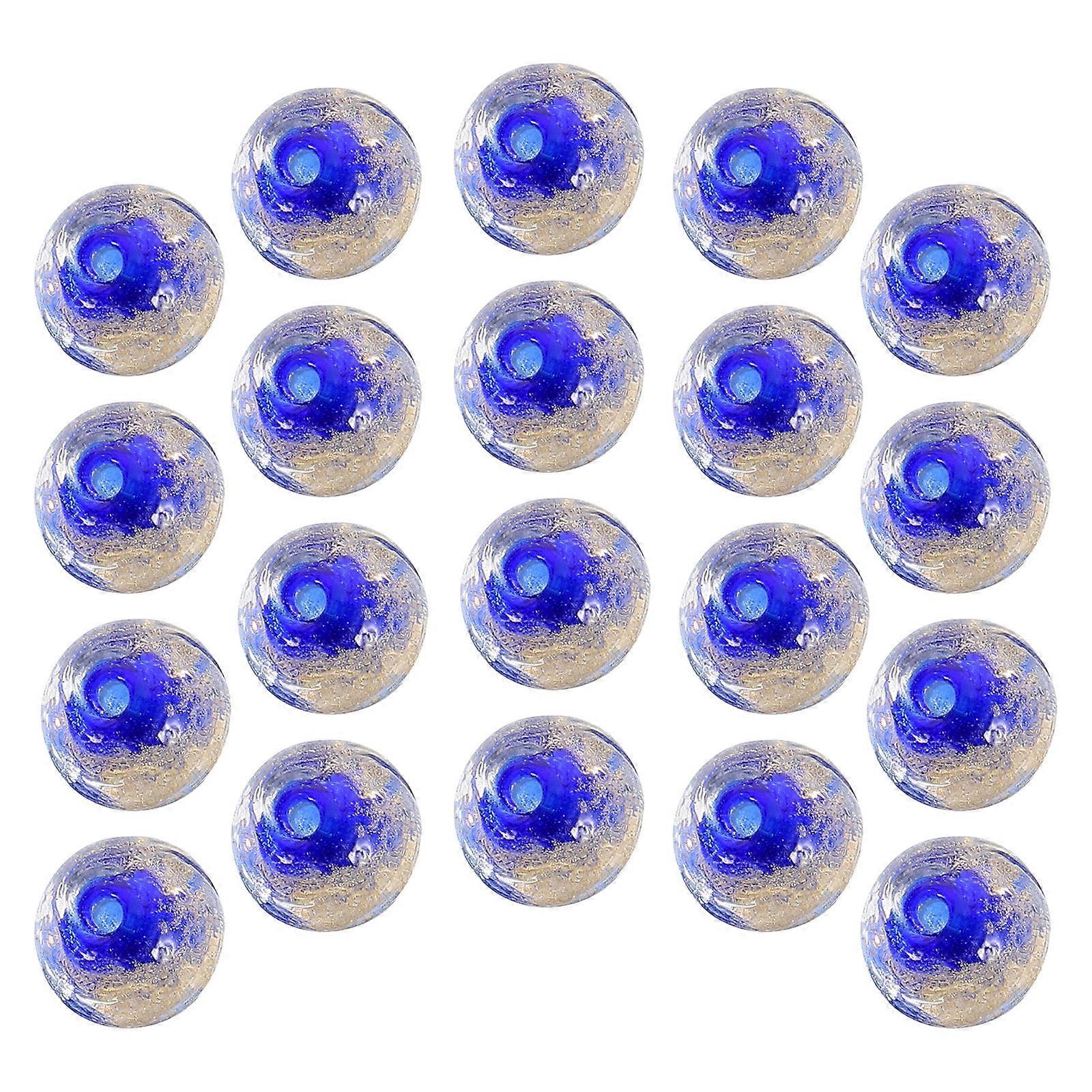 Glow in The Dark Beads Glass Beads for Necklace Making 60Pcs Blue