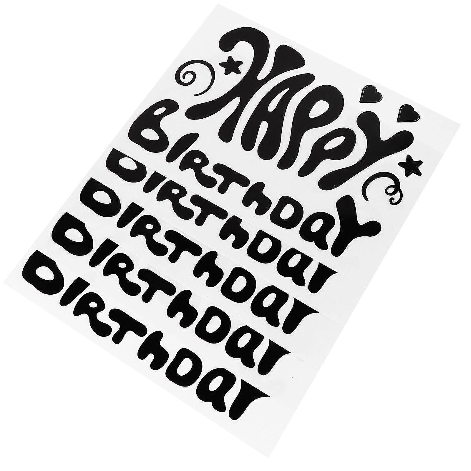 Creative Birthday Balloon Decals Stickers for 5Pcs Party Decor