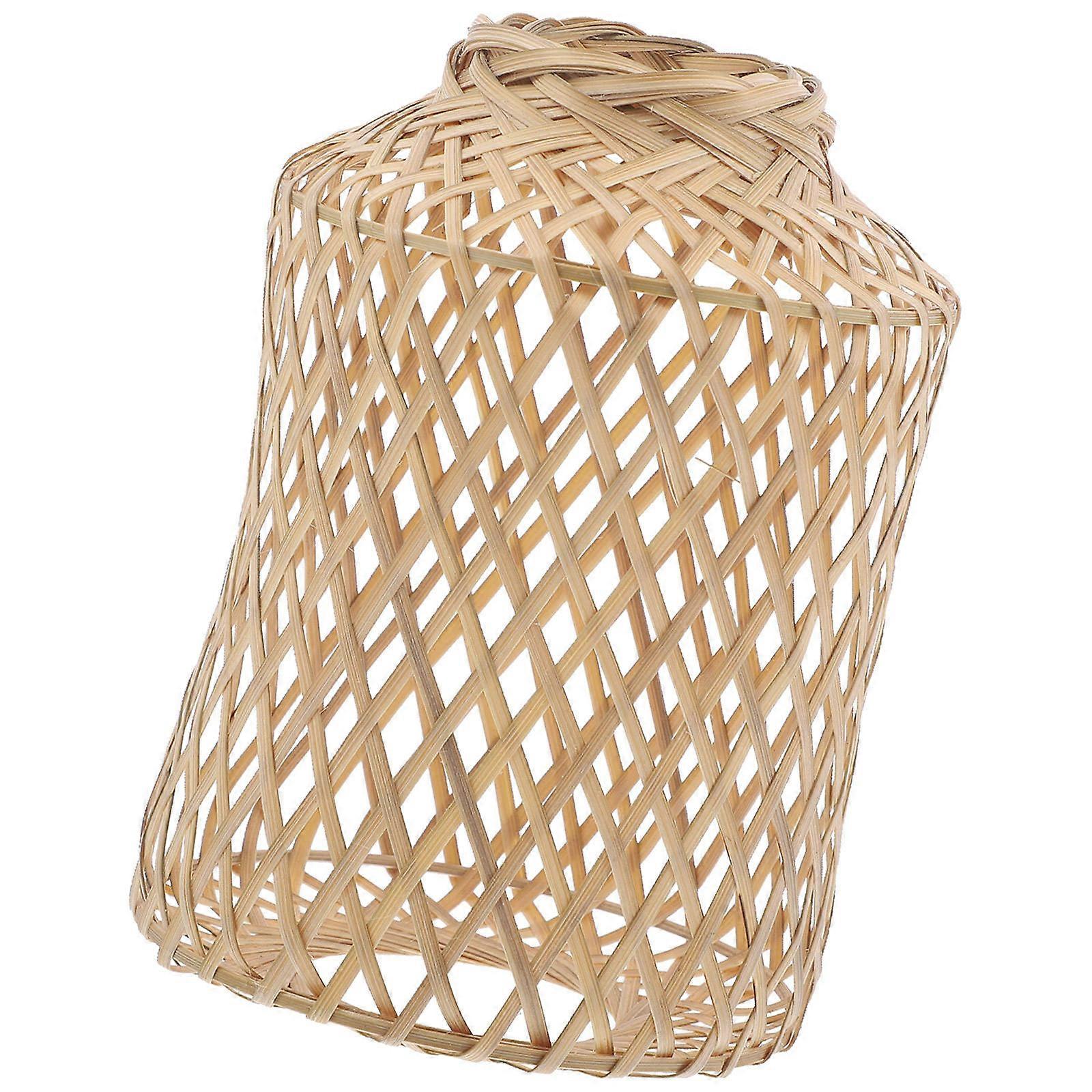 Pendant Lamp Shade from Bamboo for Home Use 3Pcs Beige Cover
