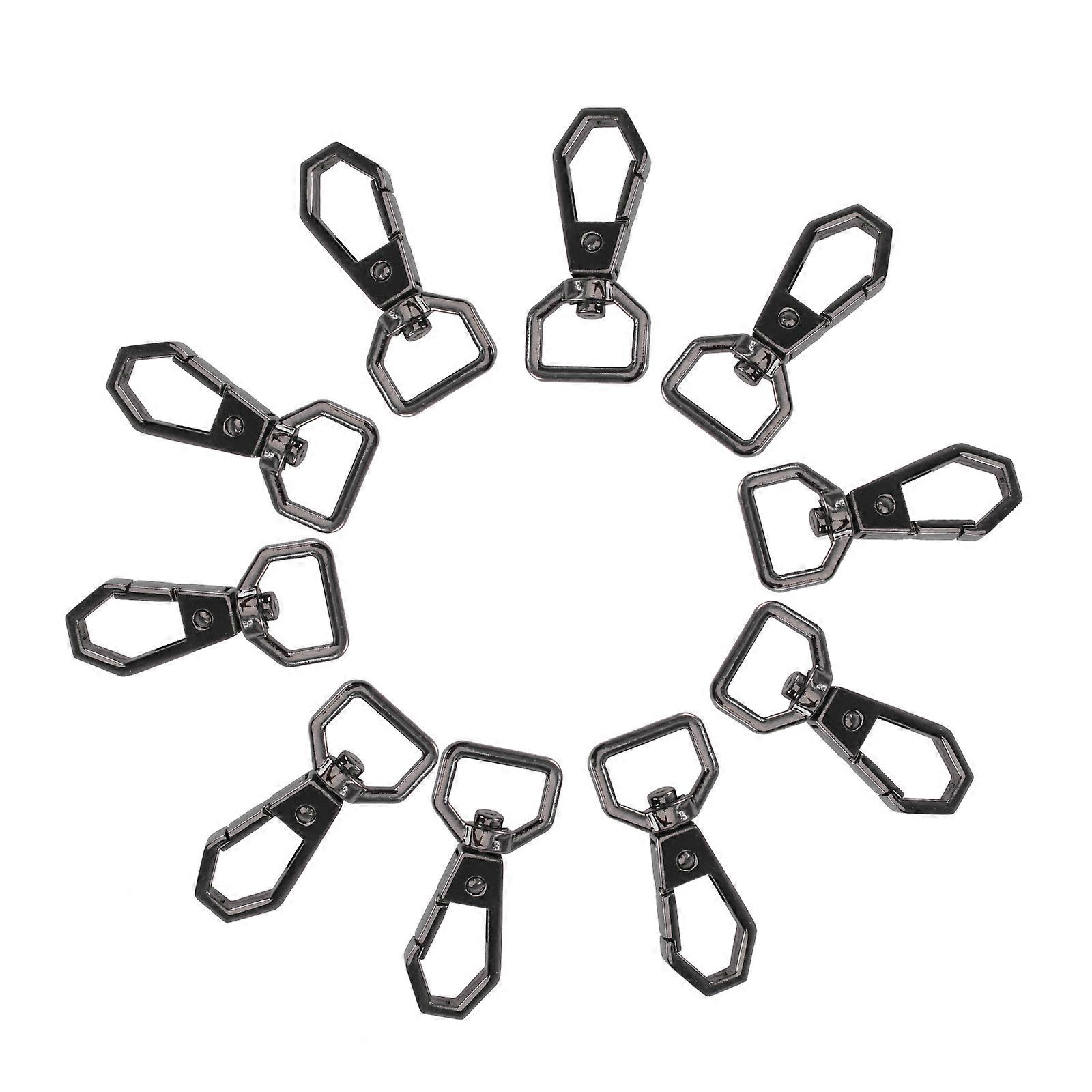 Key Chain for Handbag Use 30Pcs Alloy Swivel Clasp Keyring Set