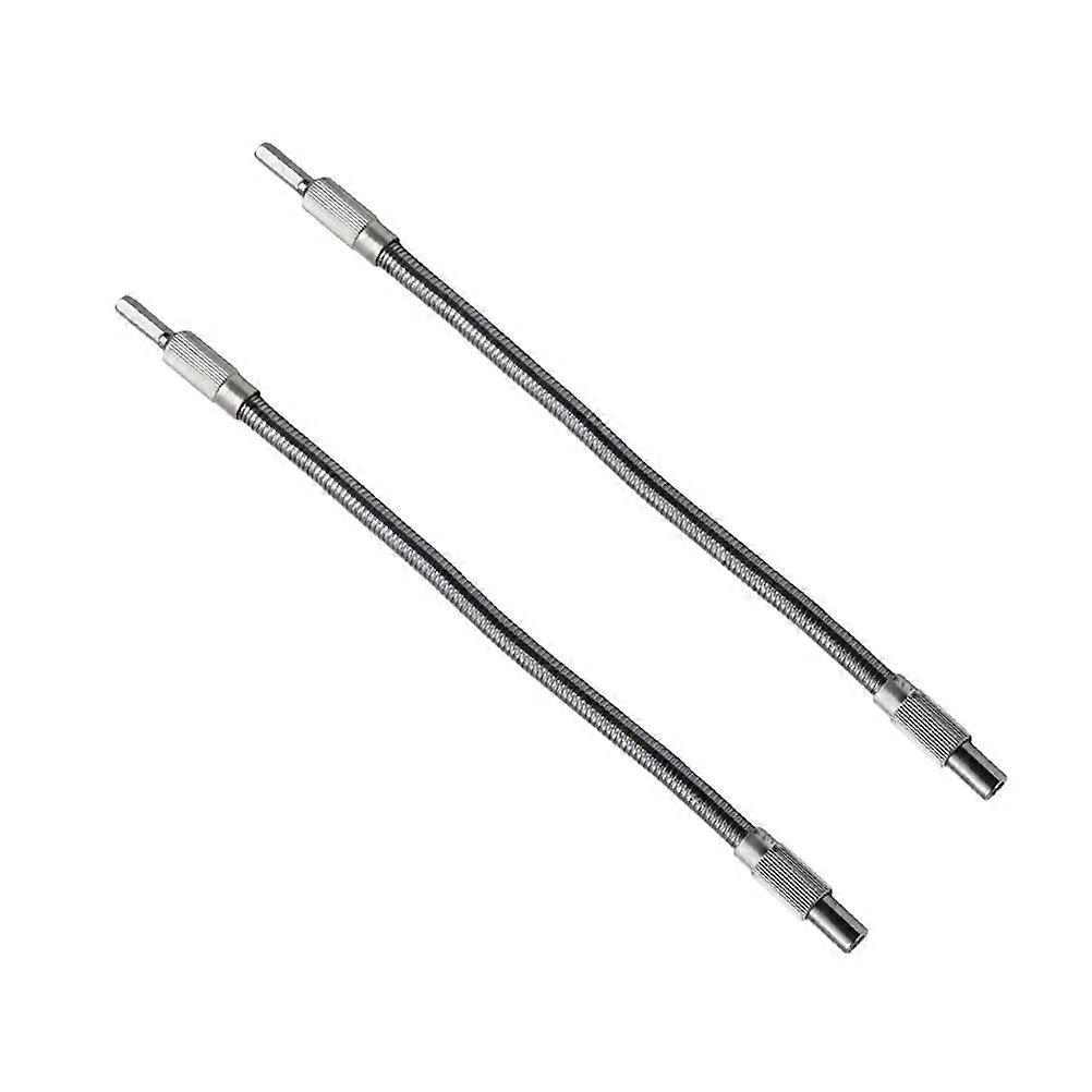 Screwdriver Extension Shaft for Drilling 4Pcs Silver Flexible Drill Tool