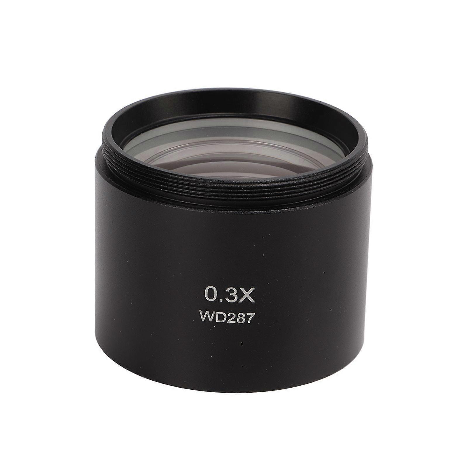 Microscope Lens Optical Glass Clear Imaging Small Practical Simple Operation Metal Mirror Body Objective Lens0.3X