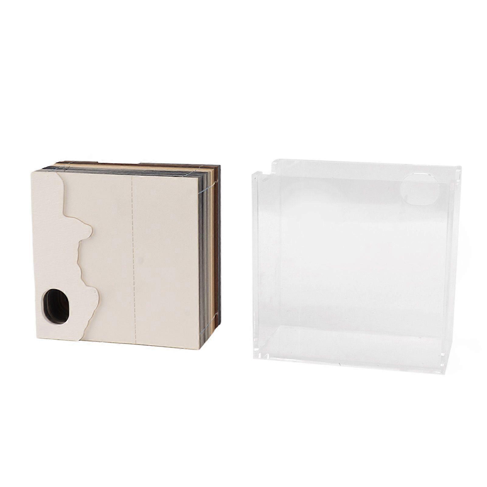 3D Memo Pad Paper Castle Design 3D Art Craft Note Pad Notepad Home Decoration with Light