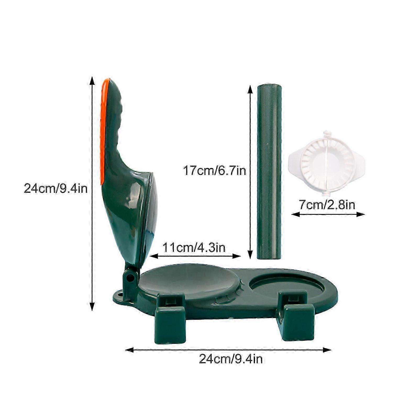2 In 1 Dumpling Maker Machine, 2023 New Kitchen Dumplings Making Tool--green