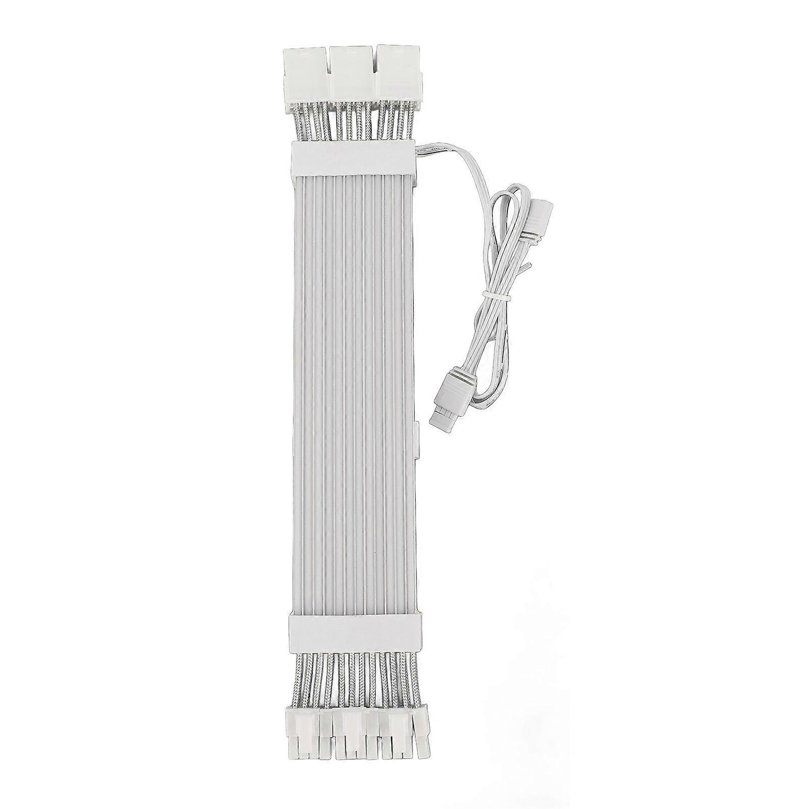 RGB Power Extension Cable Addressable Support 5V 3 Pin Synchronized 18AWG ARGB PSU Cable for Desktop Computer 3x8PIN Graphics Card ARGB Neon Cable