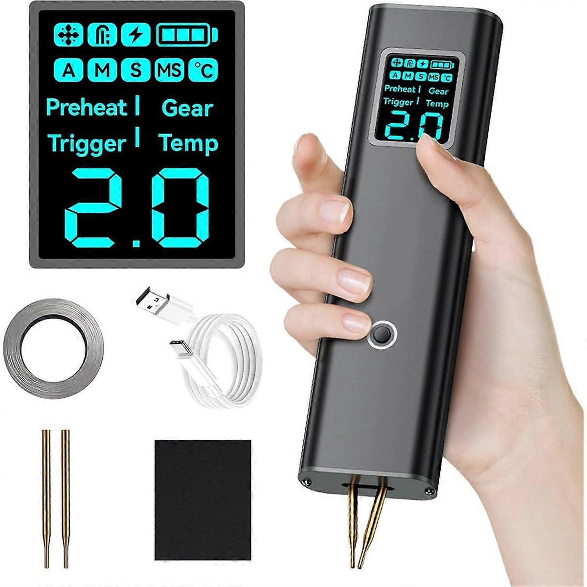 Battery Spot Welder, Battery Welder 99 Gear Adjustable Handheld Spot Welder with LCD Screen Automati