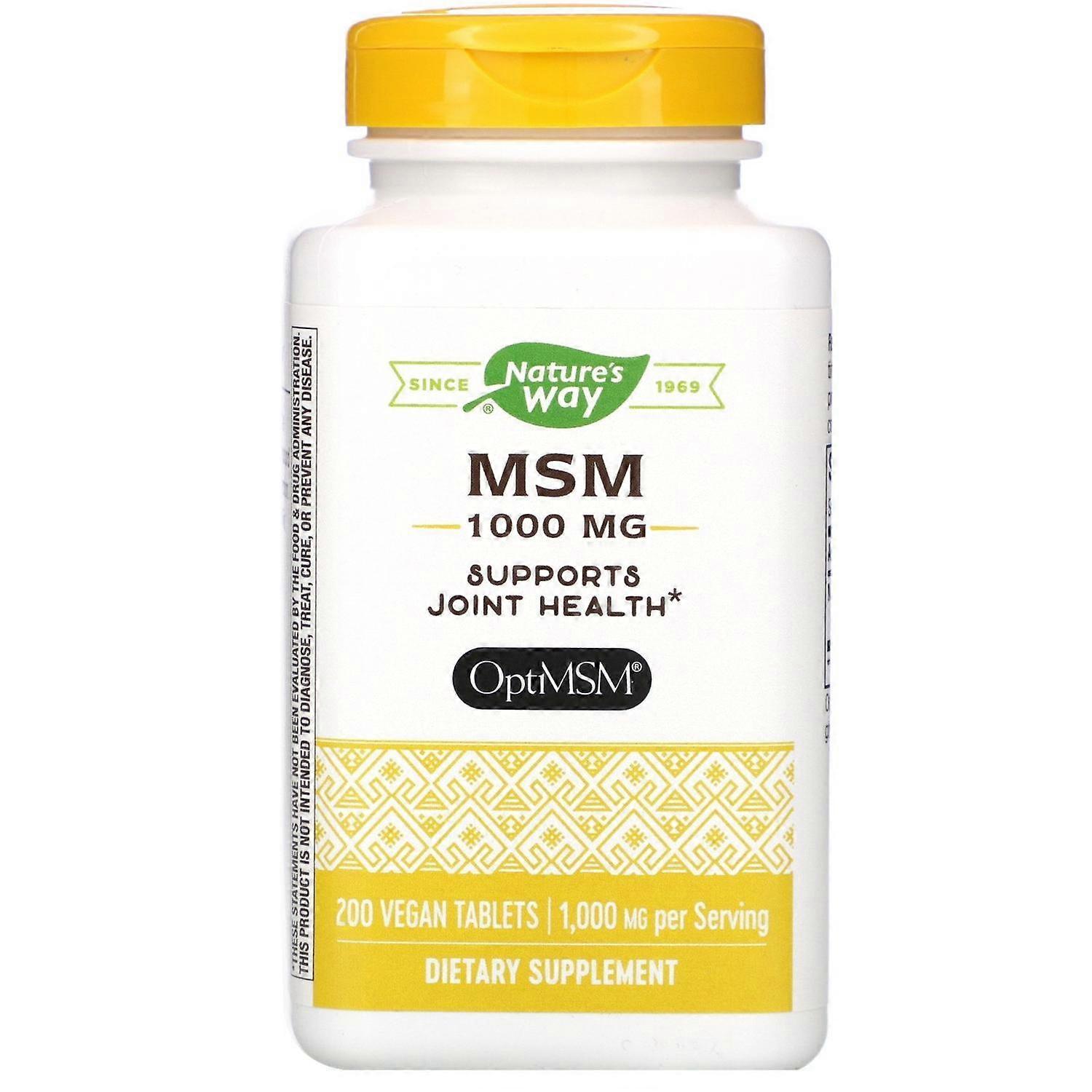 Nature's Way, MSM, 1,000 mg, 200 Vegan Tablets